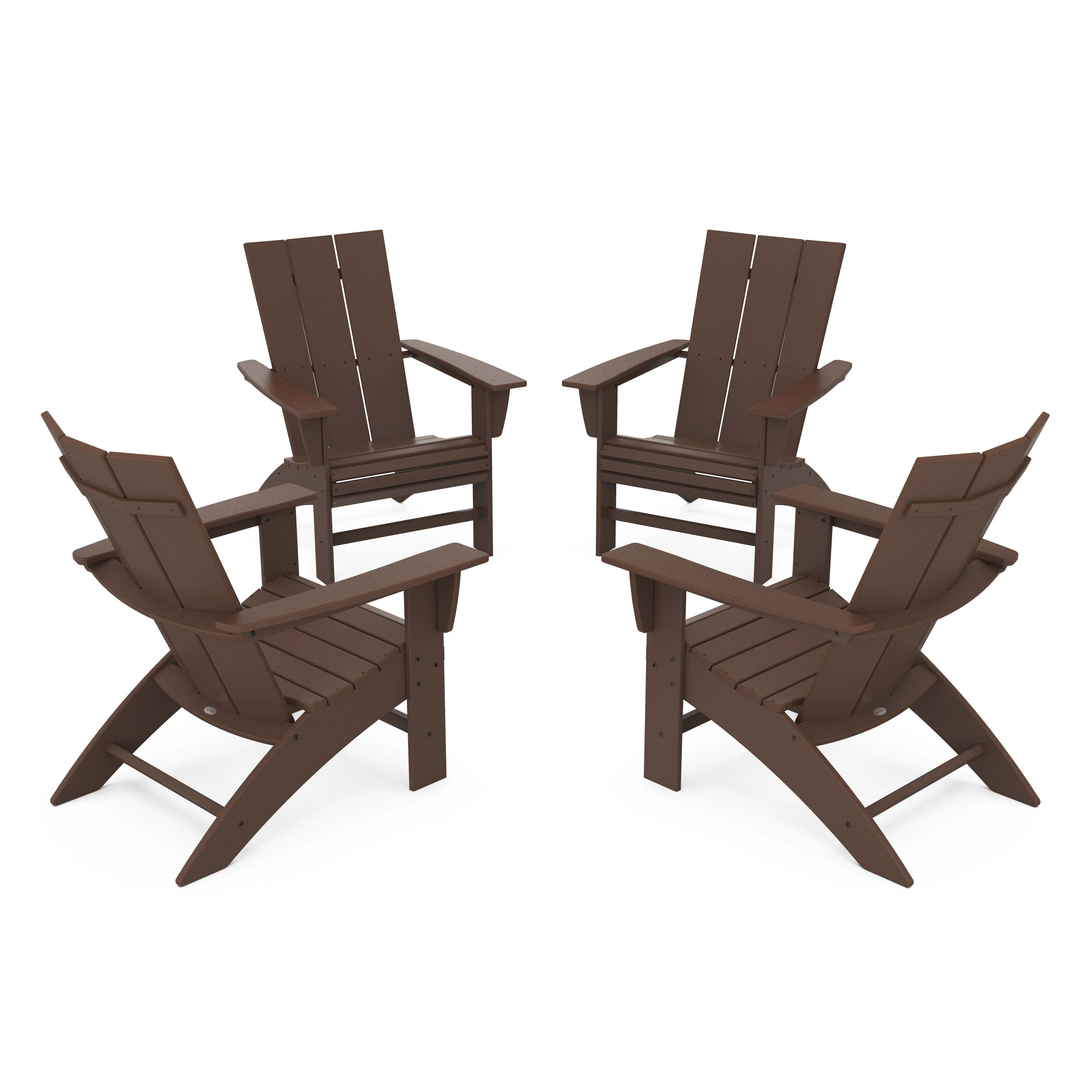 4-Piece Modern Curveback Adirondack Conversation Set - Image 11