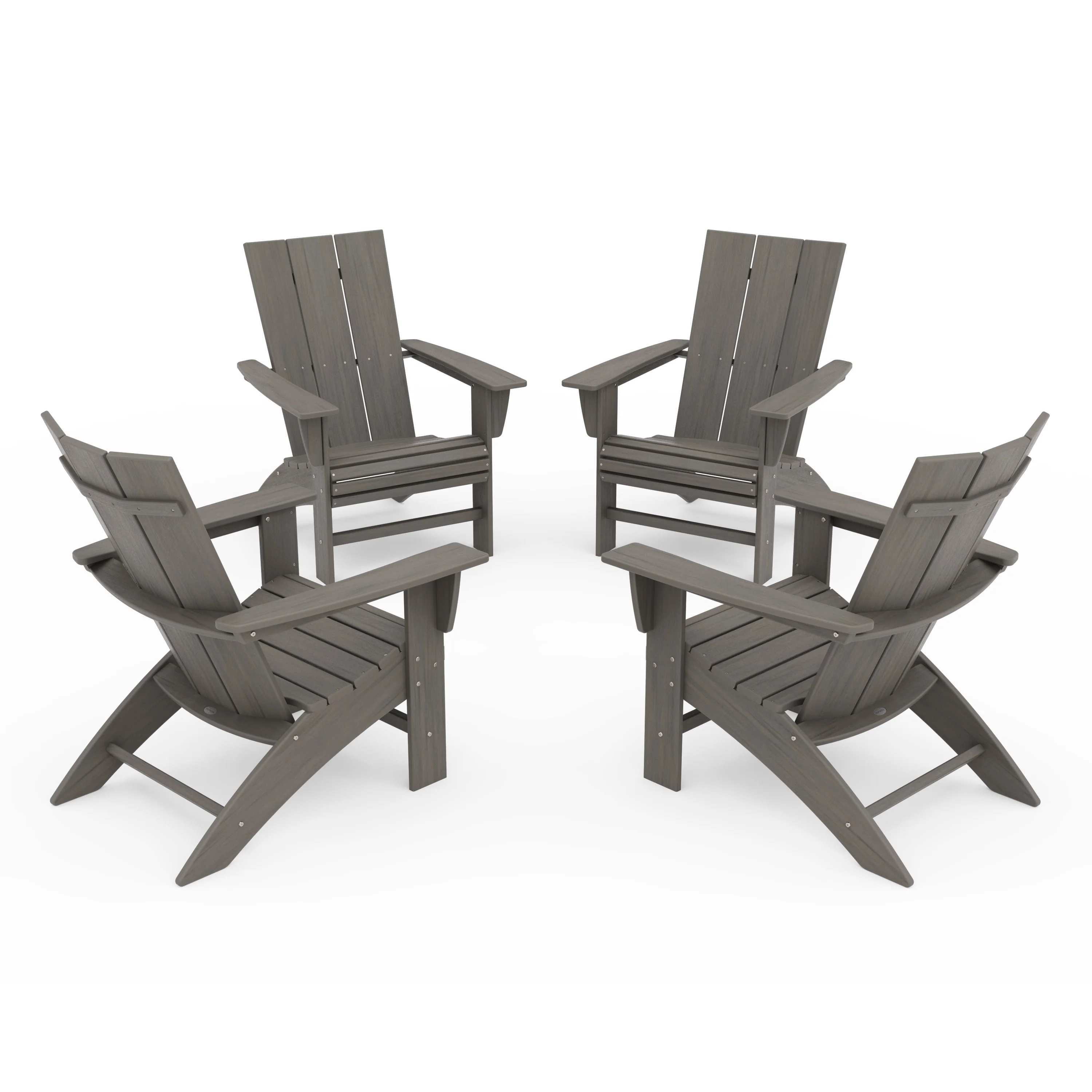 4-Piece Modern Curveback Adirondack Conversation Set - Image 13