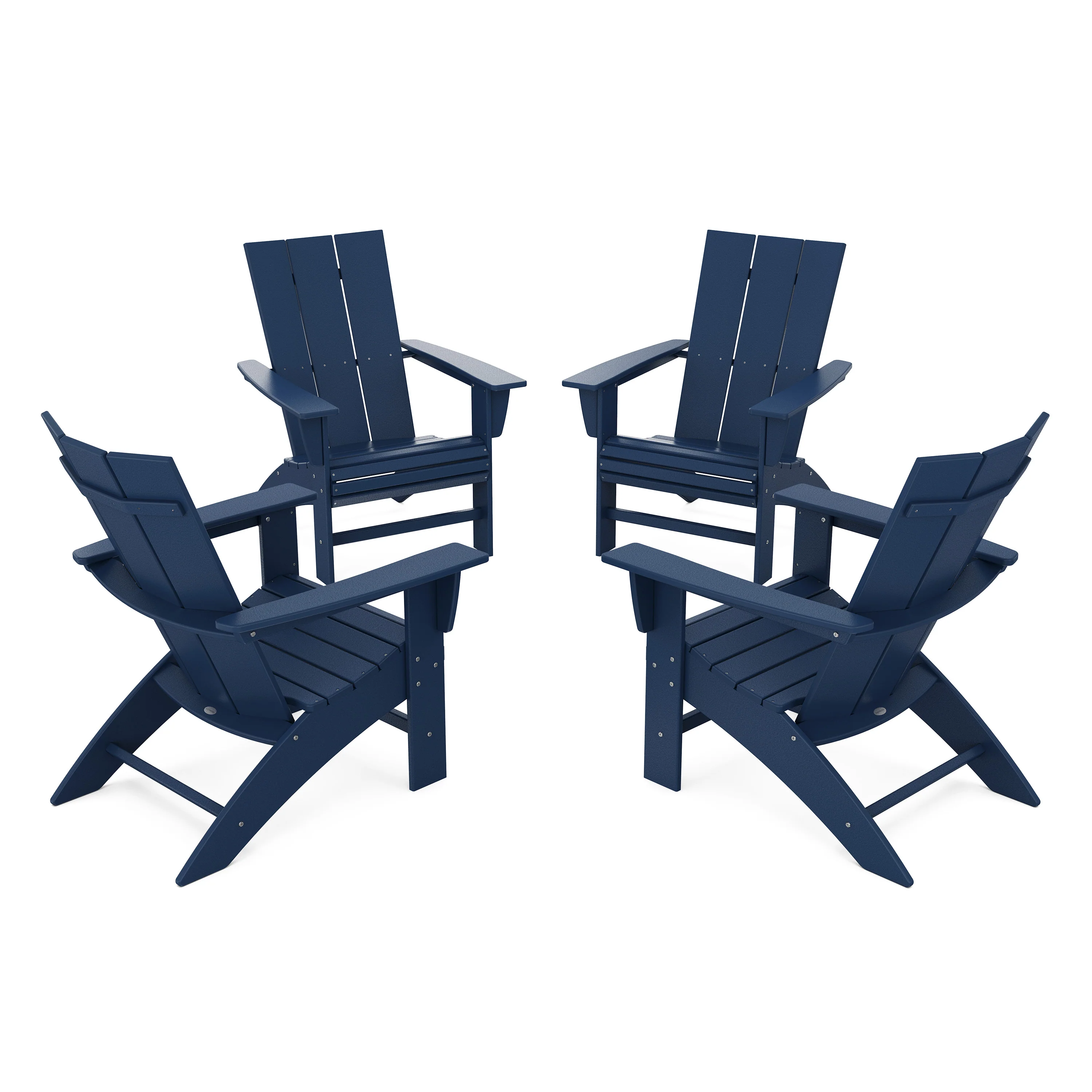 4-Piece Modern Curveback Adirondack Conversation Set - Image 18