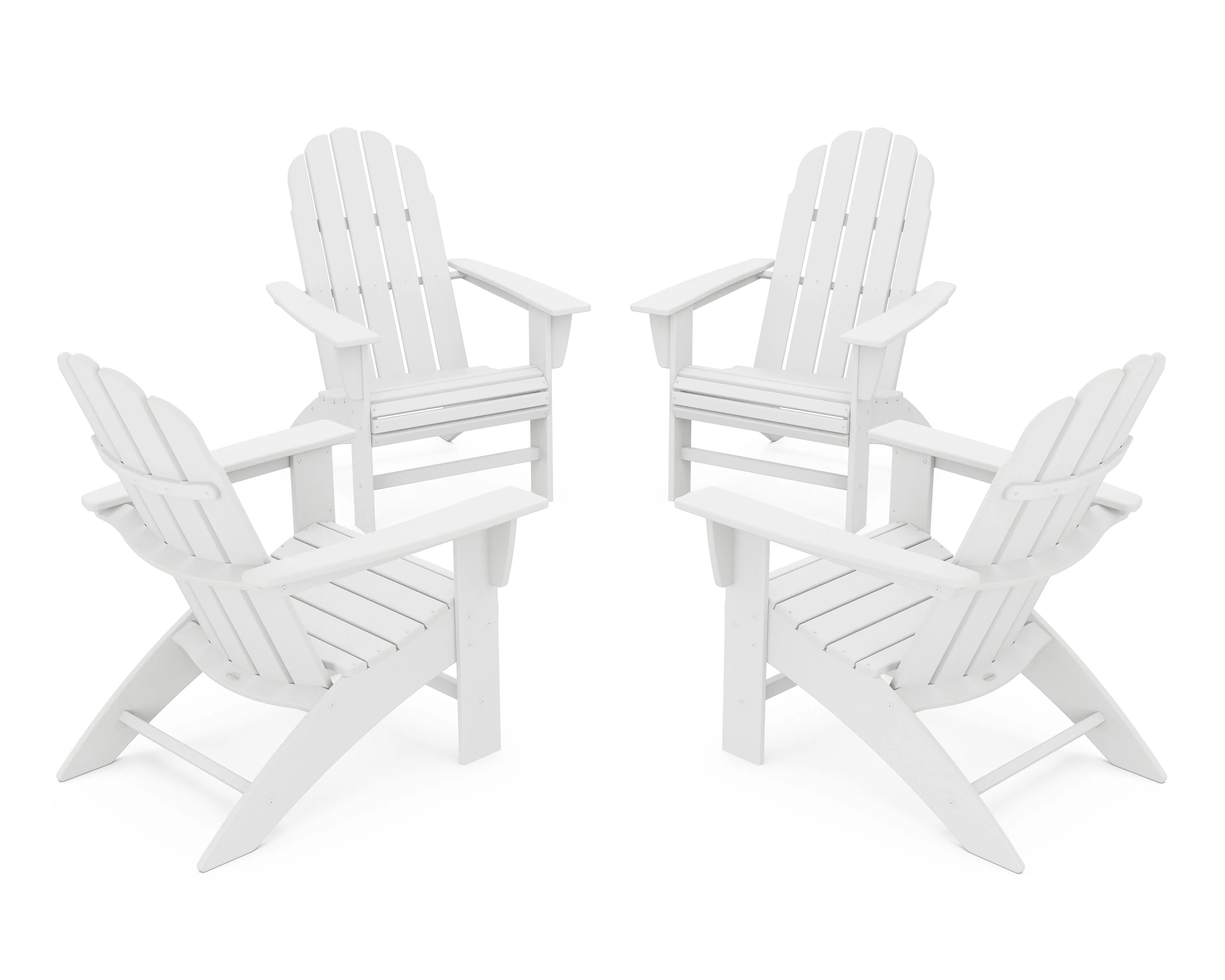 4-Piece Vineyard Curveback Adirondack Chair Conversation Set - Image 14