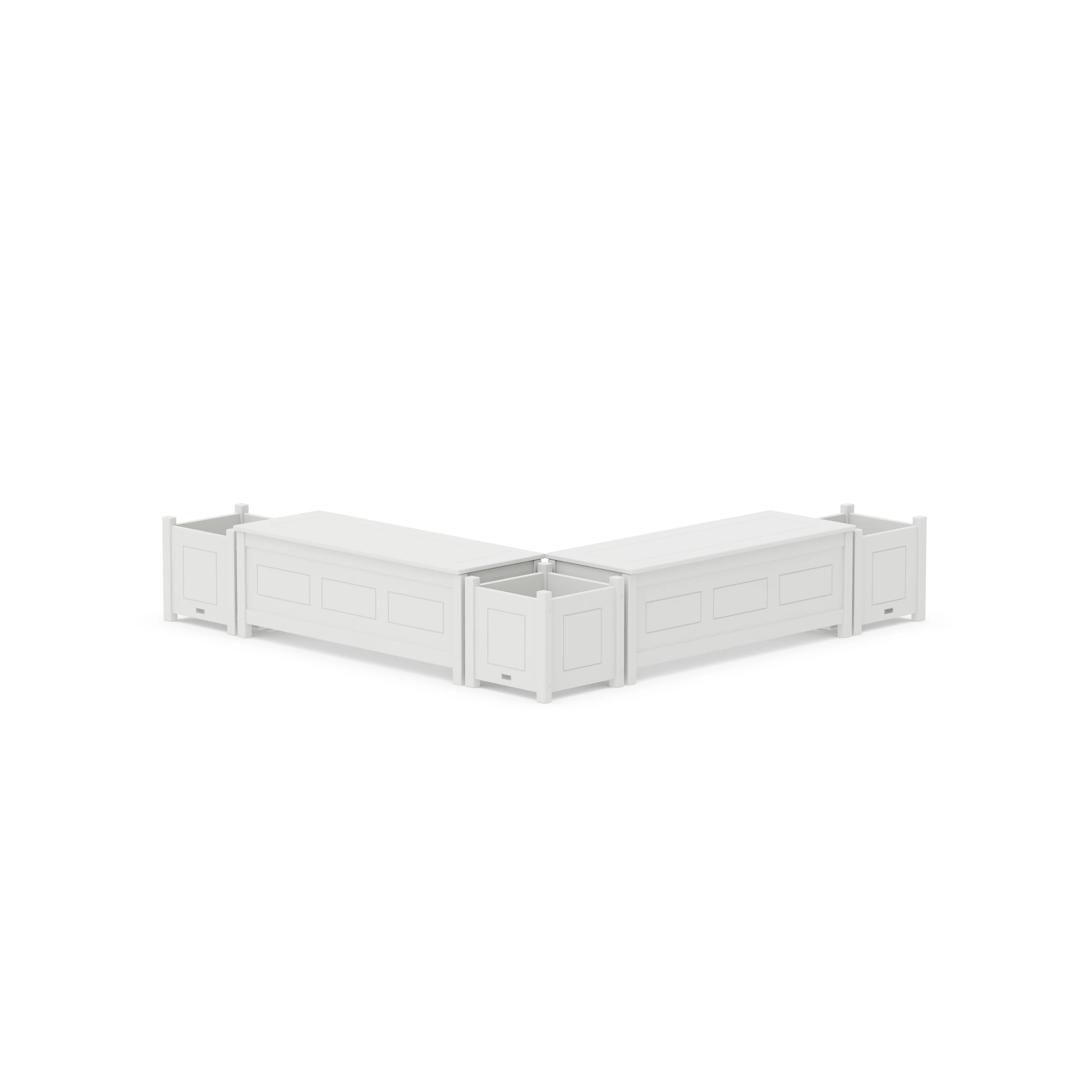 48" Country Living L- Shaped Planter Storage Bench Corner Set - Image 6