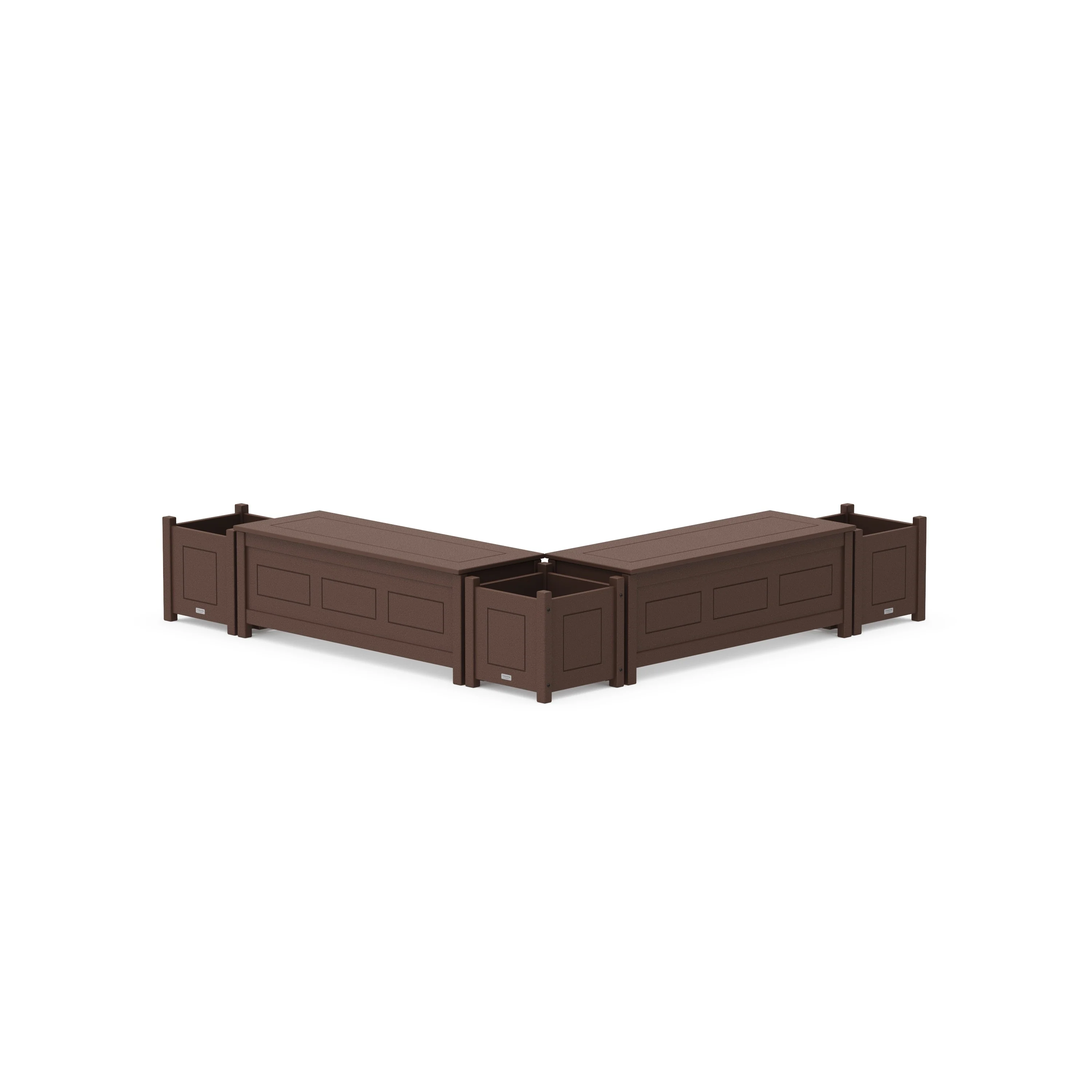 48" Country Living L- Shaped Planter Storage Bench Corner Set - Image 7