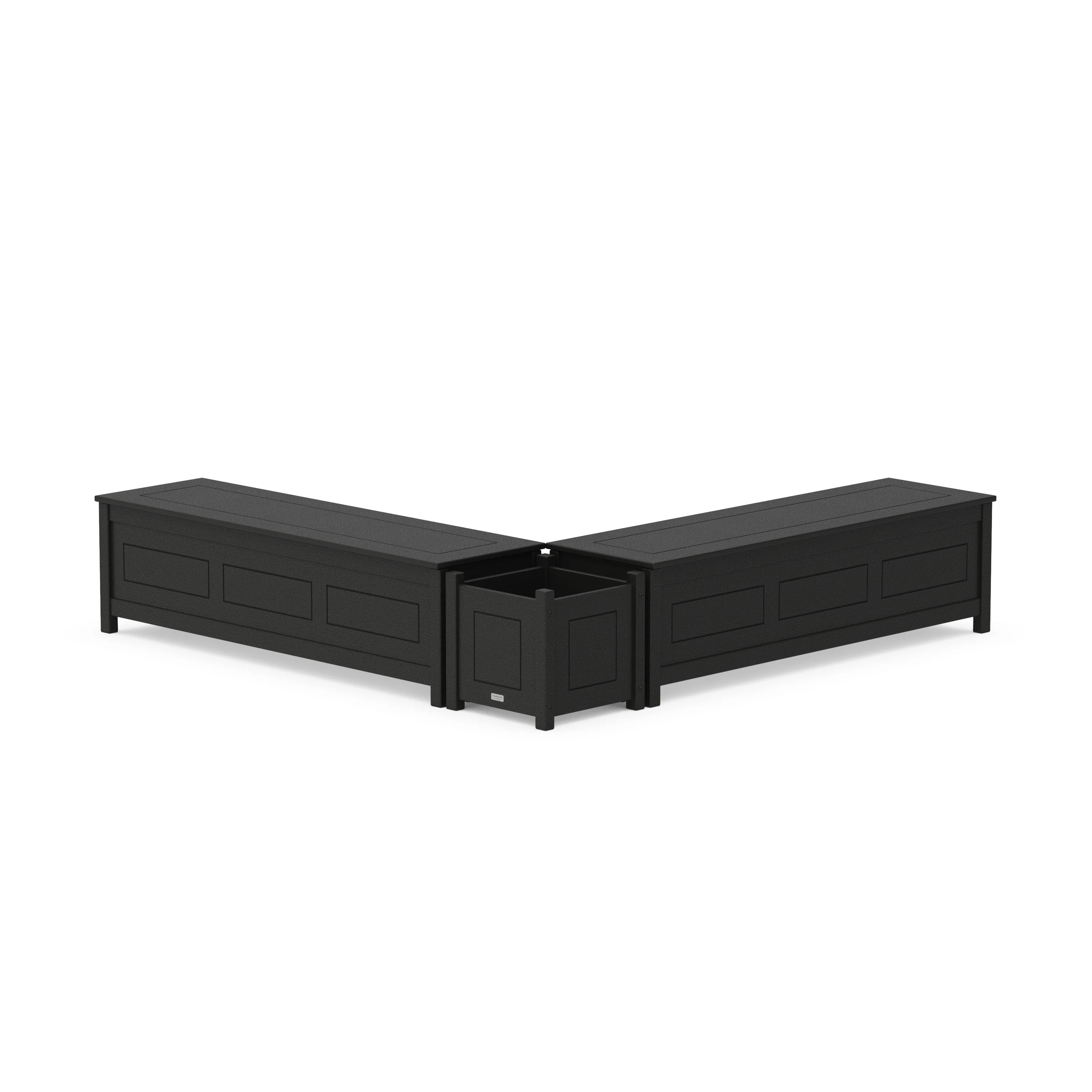 60" Country Living L- Shaped Planter Storage Bench Set - Image 6