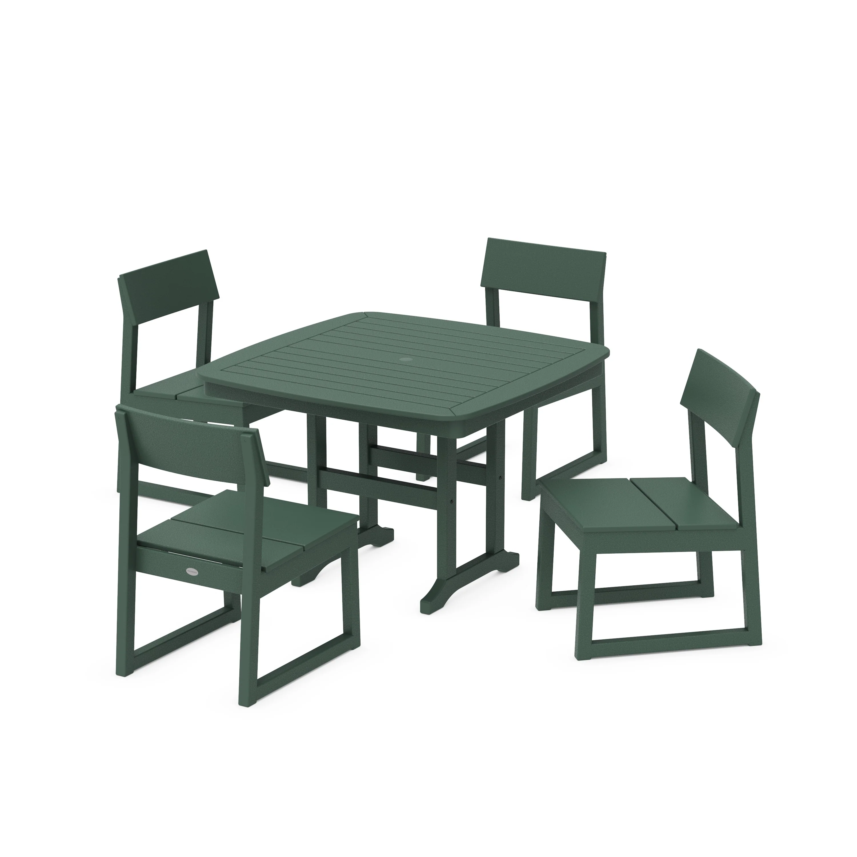 EDGE Side Chair 5-Piece Dining Set with Trestle Legs - Image 8