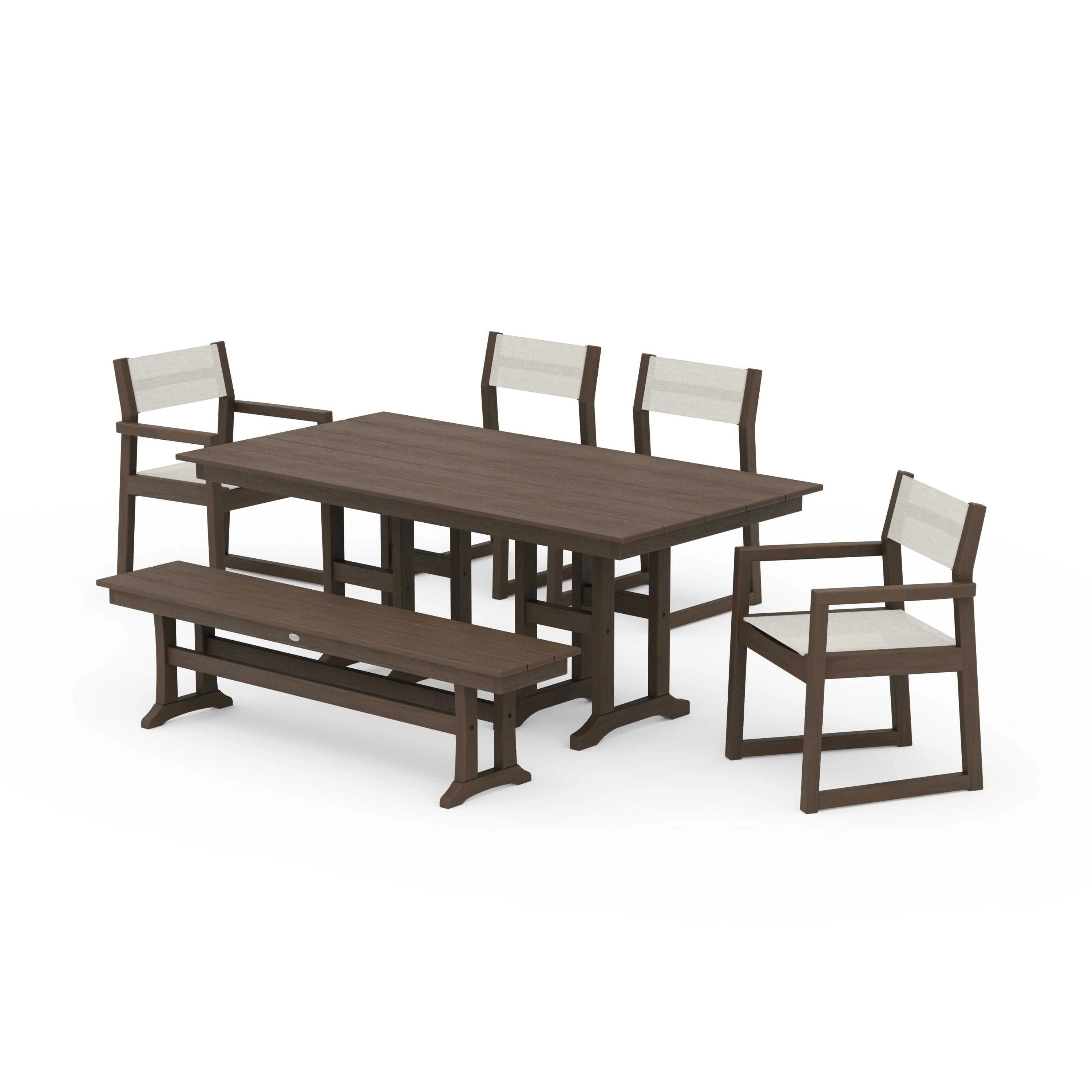 EDGE Sling 6-Piece Farmhouse Dining Set - Image 111