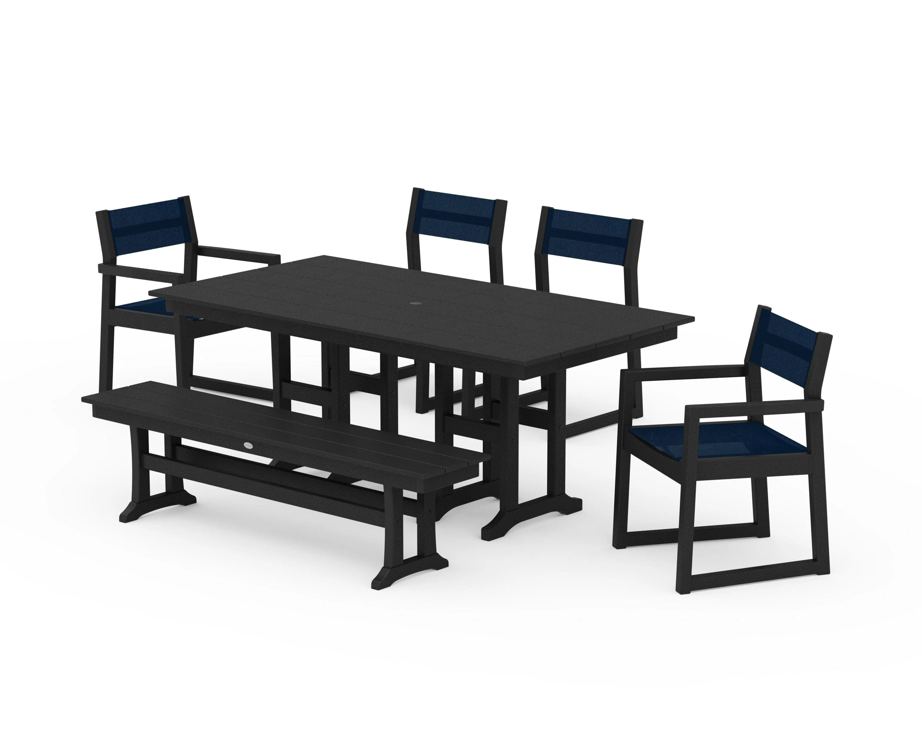 EDGE Sling 6-Piece Farmhouse Dining Set - Image 3