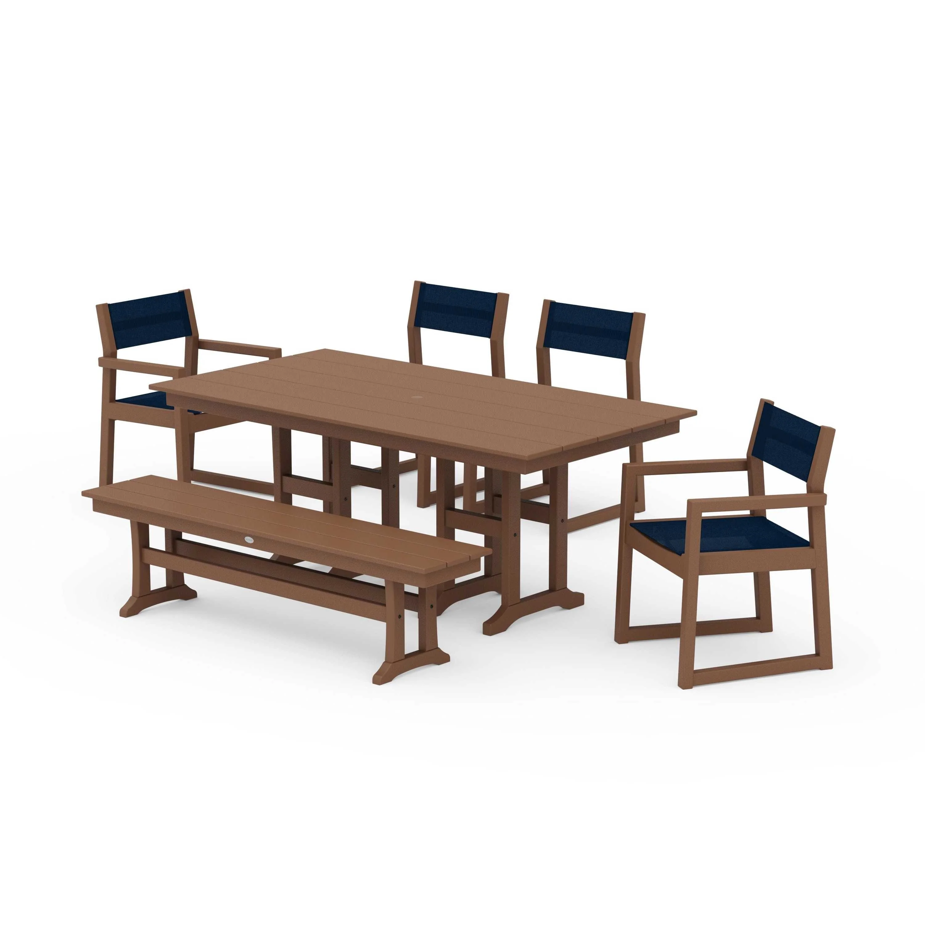 EDGE Sling 6-Piece Farmhouse Dining Set - Image 48