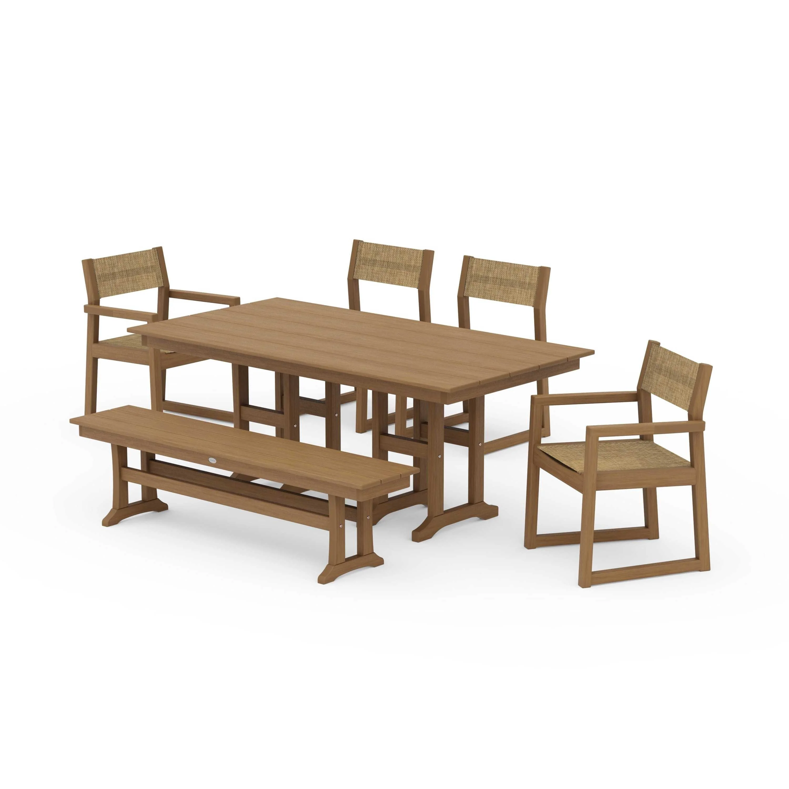 EDGE Sling 6-Piece Farmhouse Dining Set - Image 65