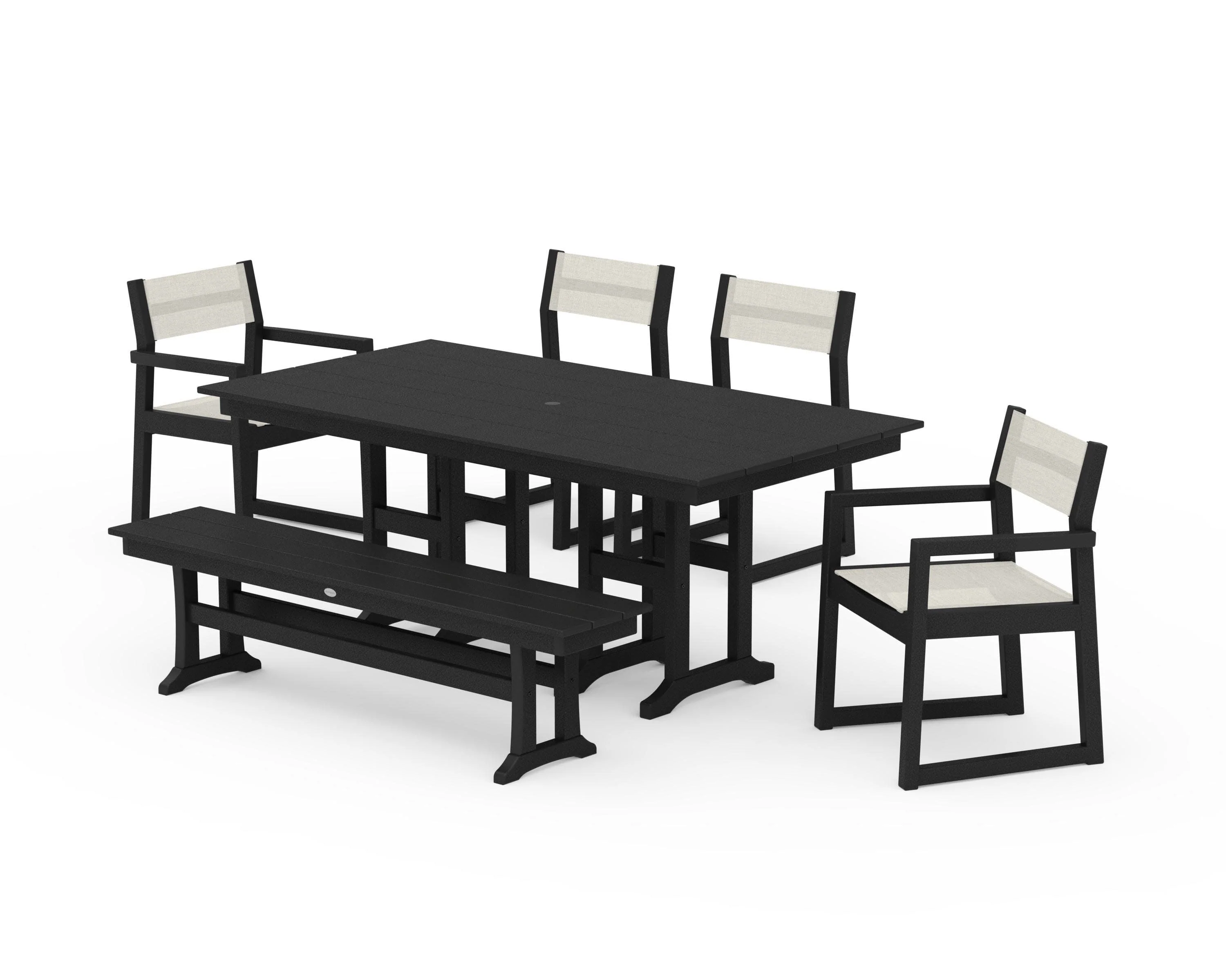 EDGE Sling 6-Piece Farmhouse Dining Set - Image 7
