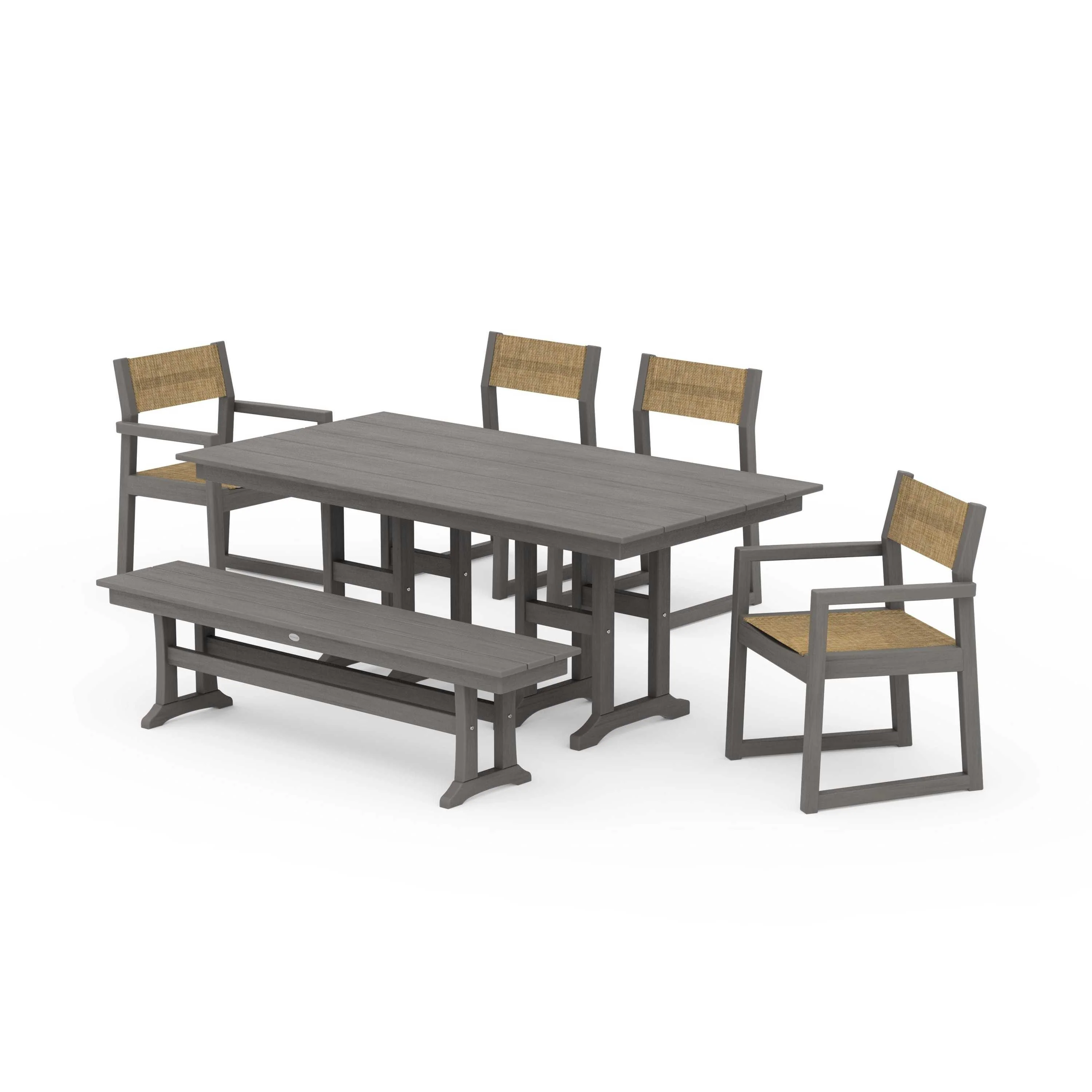 EDGE Sling 6-Piece Farmhouse Dining Set - Image 76