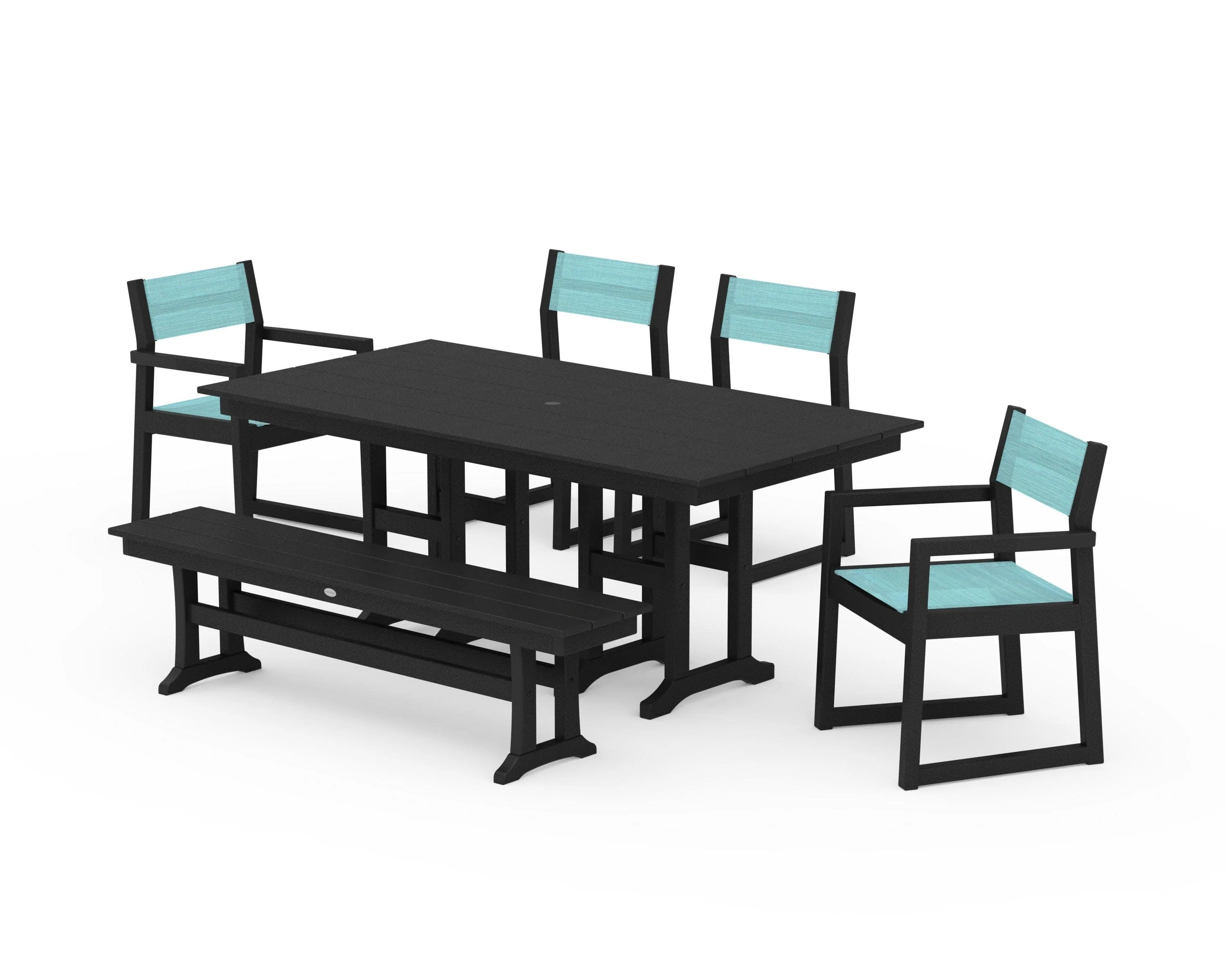 EDGE Sling 6-Piece Farmhouse Dining Set - Image 9