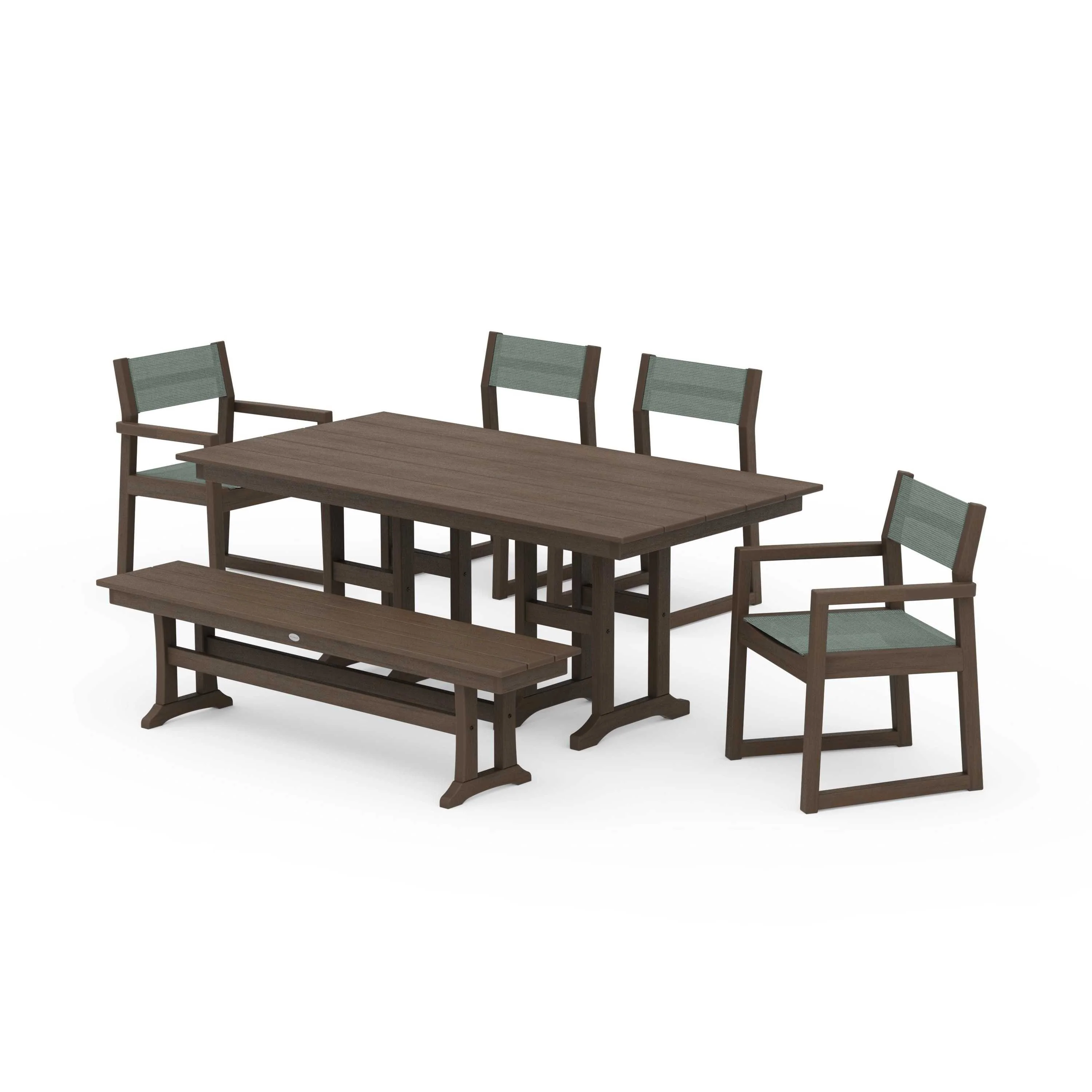 EDGE Sling 6-Piece Farmhouse Dining Set - Image 90