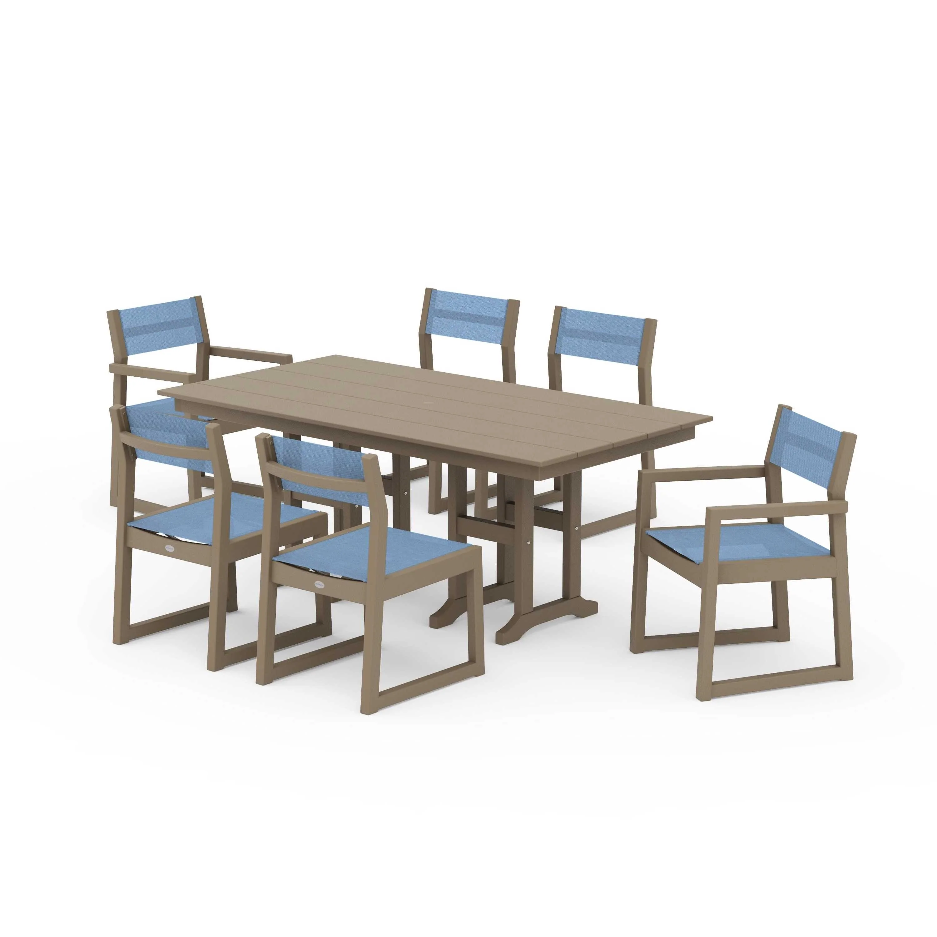 EDGE Sling 7-Piece Farmhouse Dining Set - Image 100