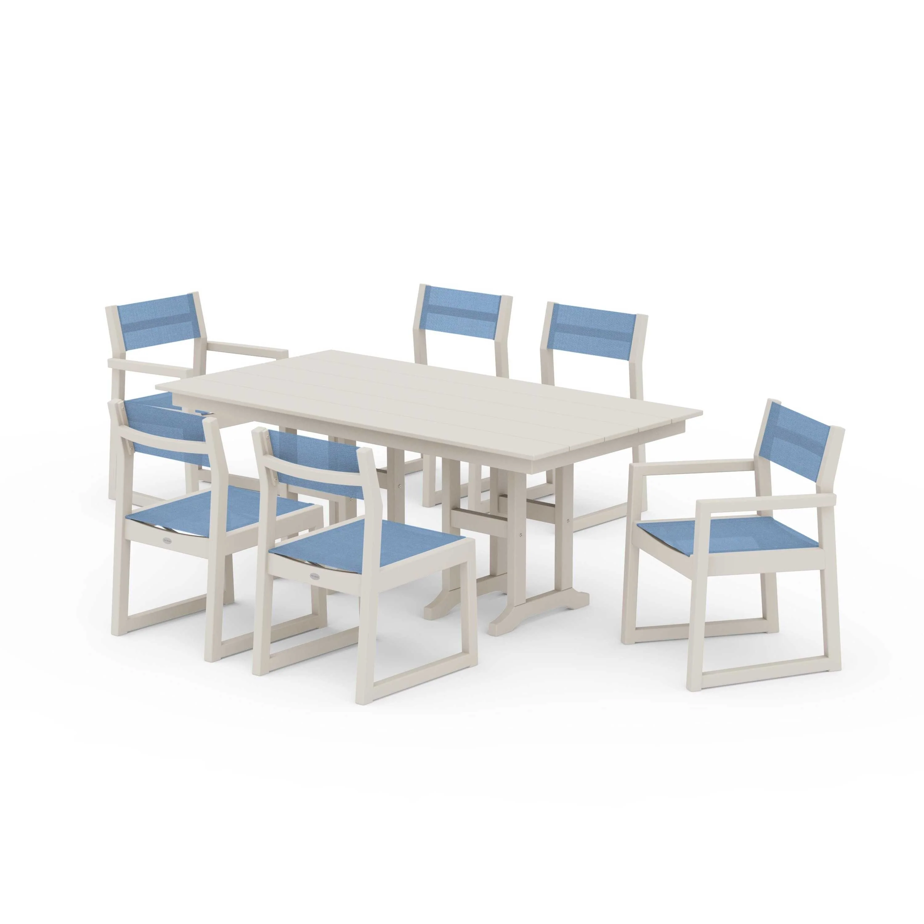 EDGE Sling 7-Piece Farmhouse Dining Set - Image 103