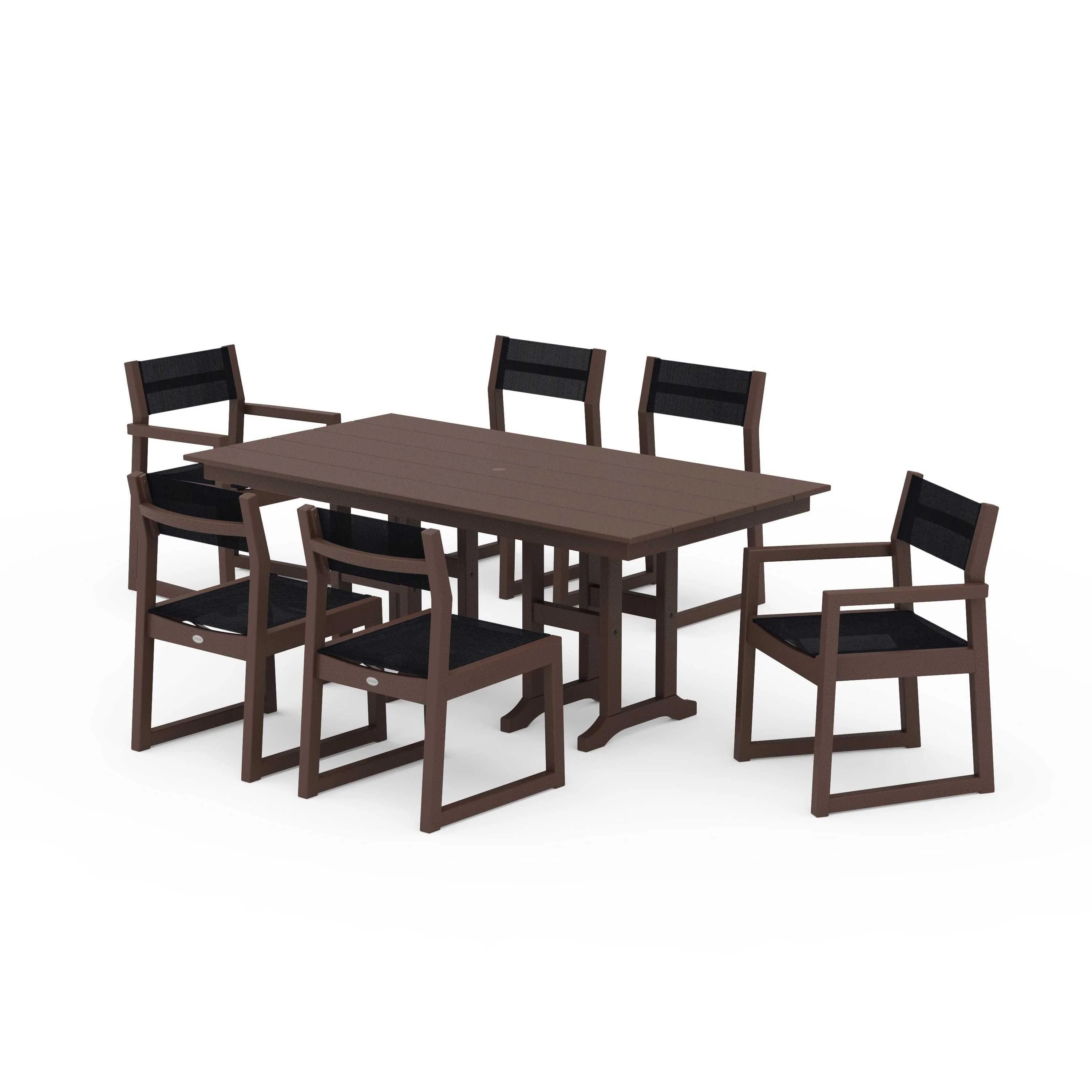 EDGE Sling 7-Piece Farmhouse Dining Set - Image 112