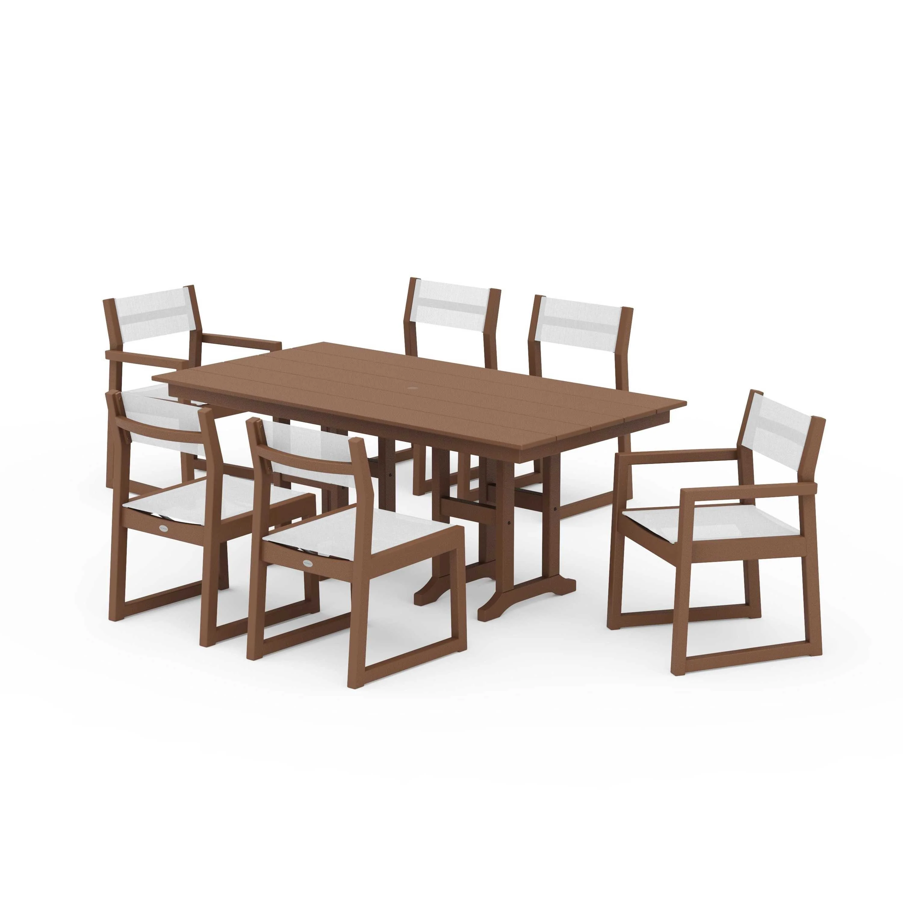 EDGE Sling 7-Piece Farmhouse Dining Set - Image 131