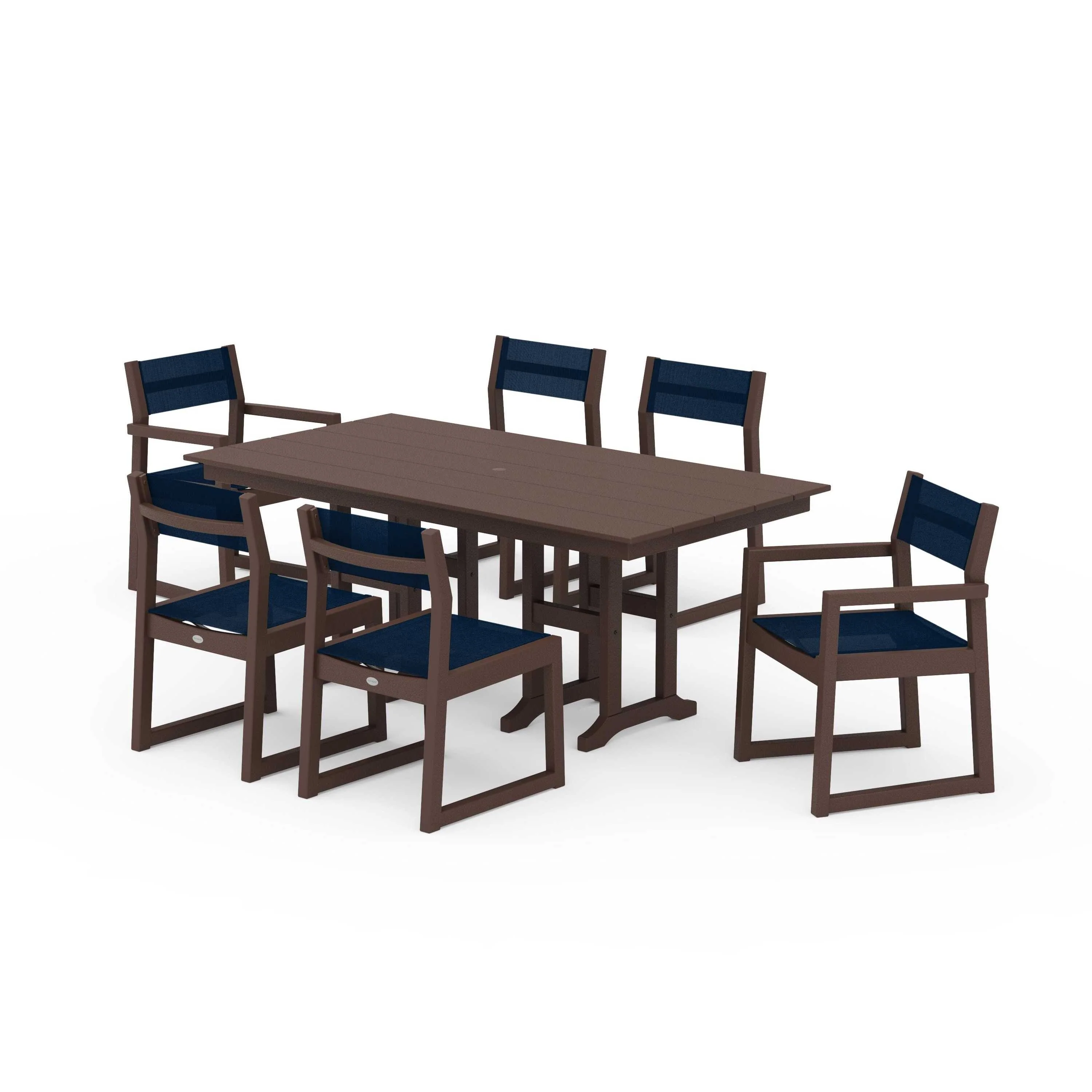 EDGE Sling 7-Piece Farmhouse Dining Set - Image 143