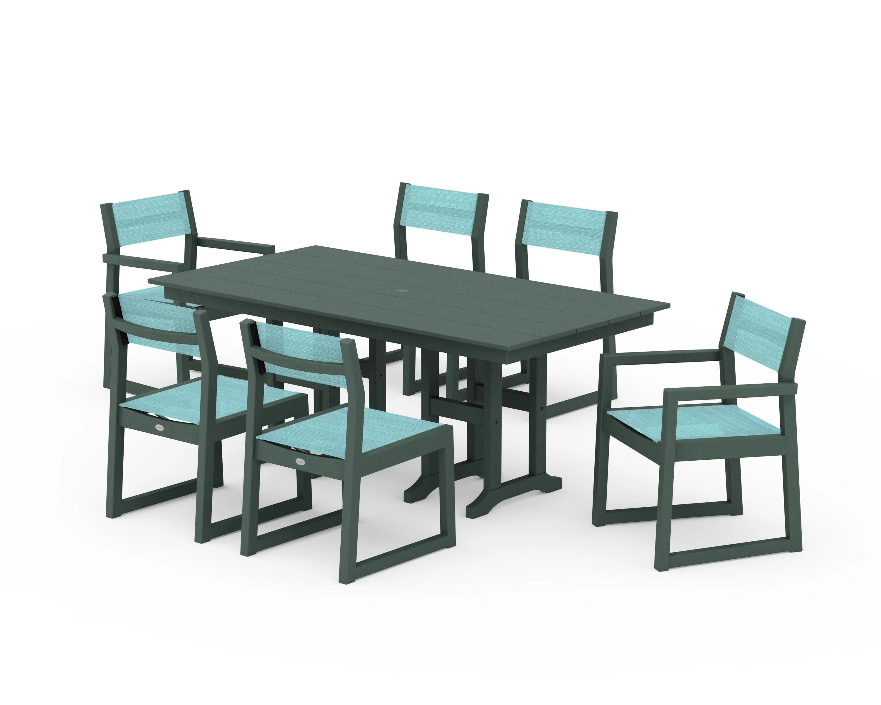EDGE Sling 7-Piece Farmhouse Dining Set - Image 20