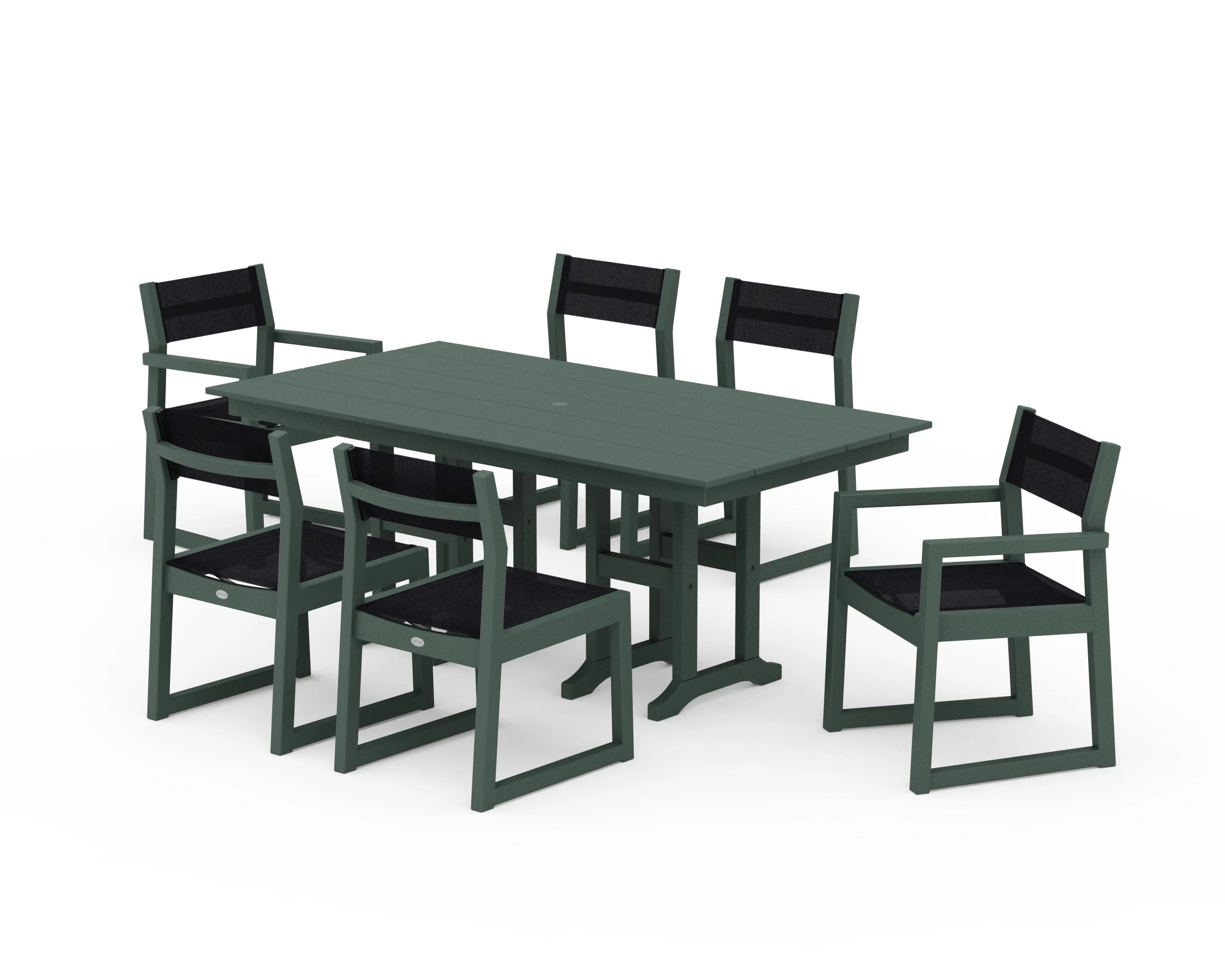 EDGE Sling 7-Piece Farmhouse Dining Set - Image 21
