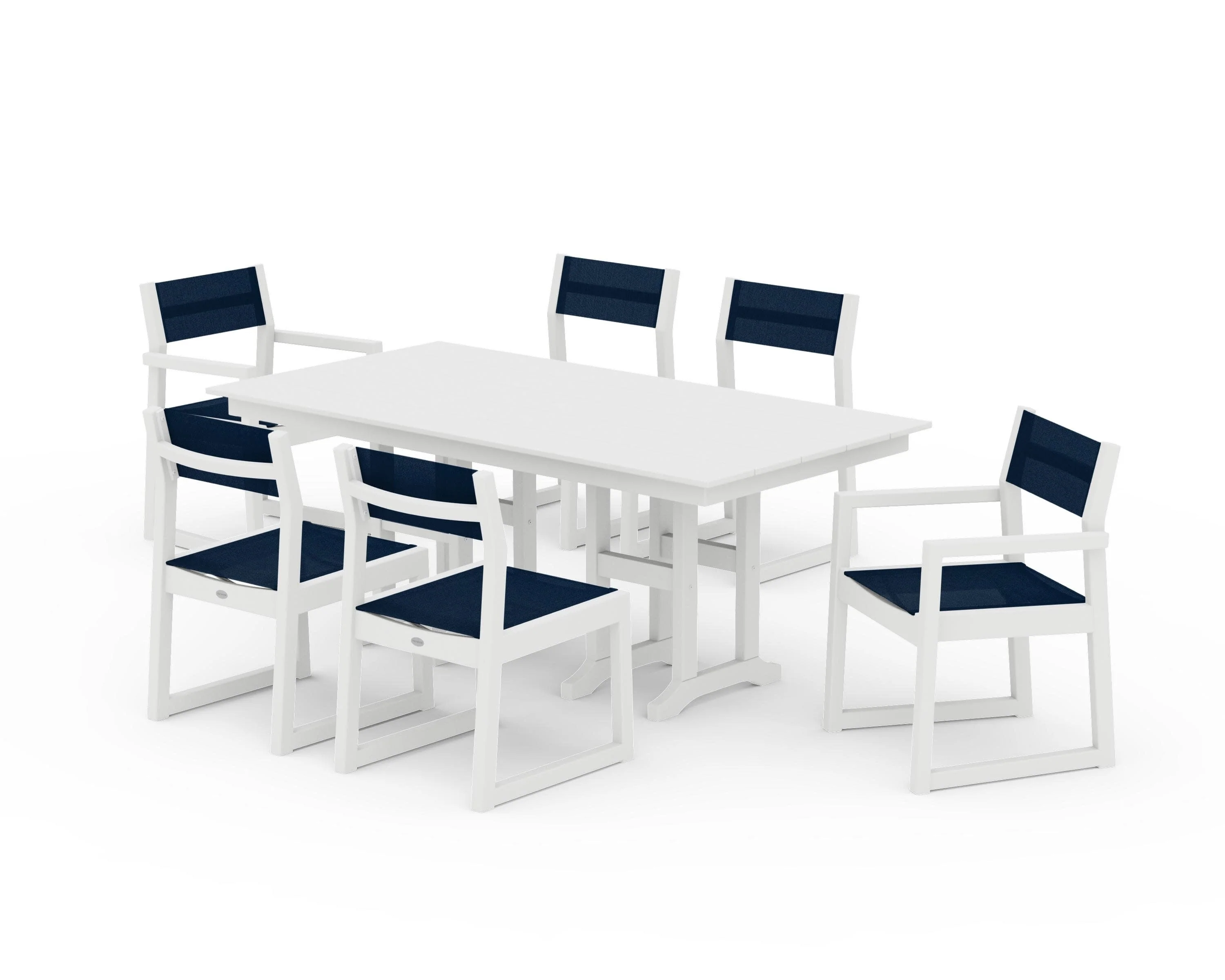 EDGE Sling 7-Piece Farmhouse Dining Set - Image 29