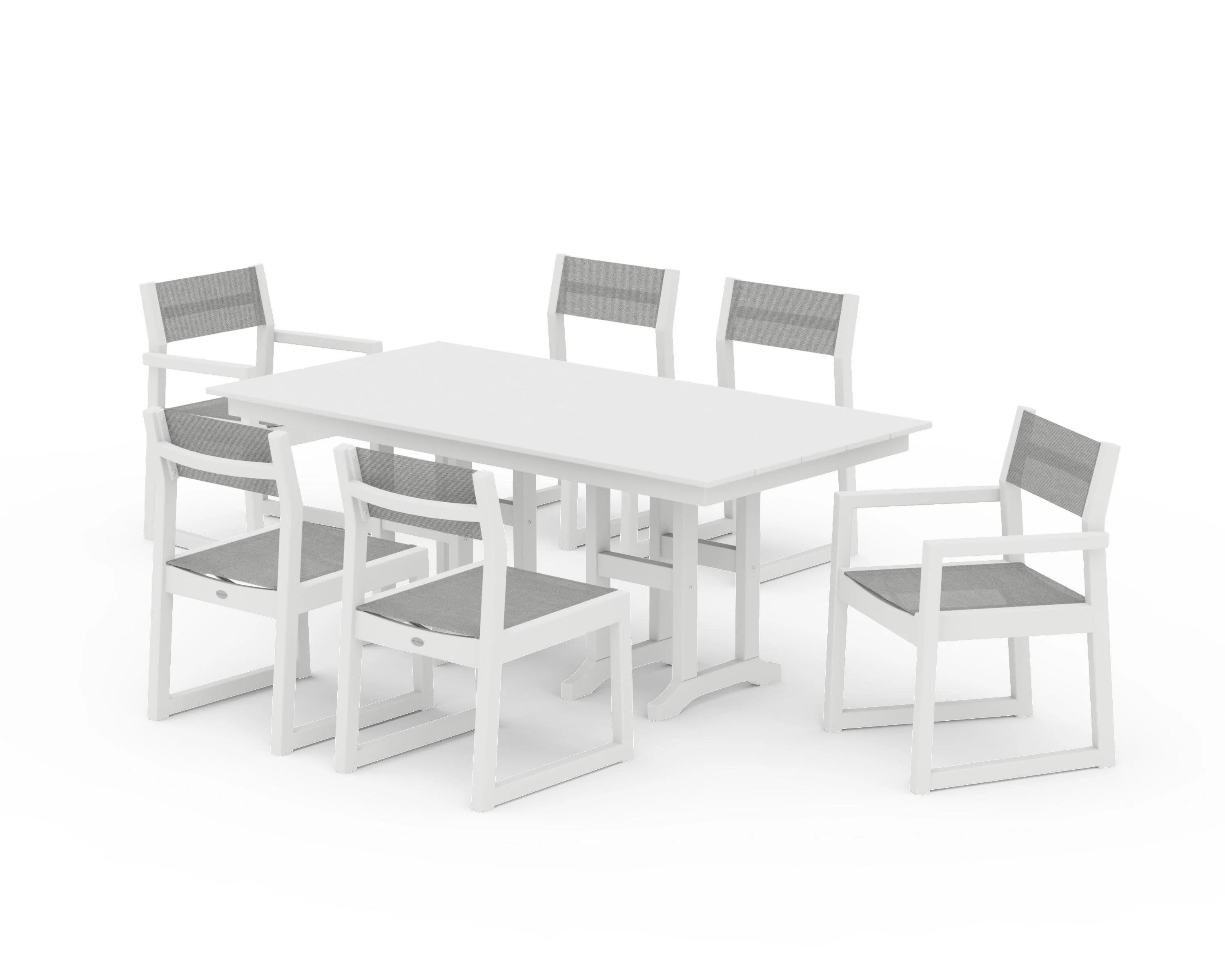 EDGE Sling 7-Piece Farmhouse Dining Set - Image 30