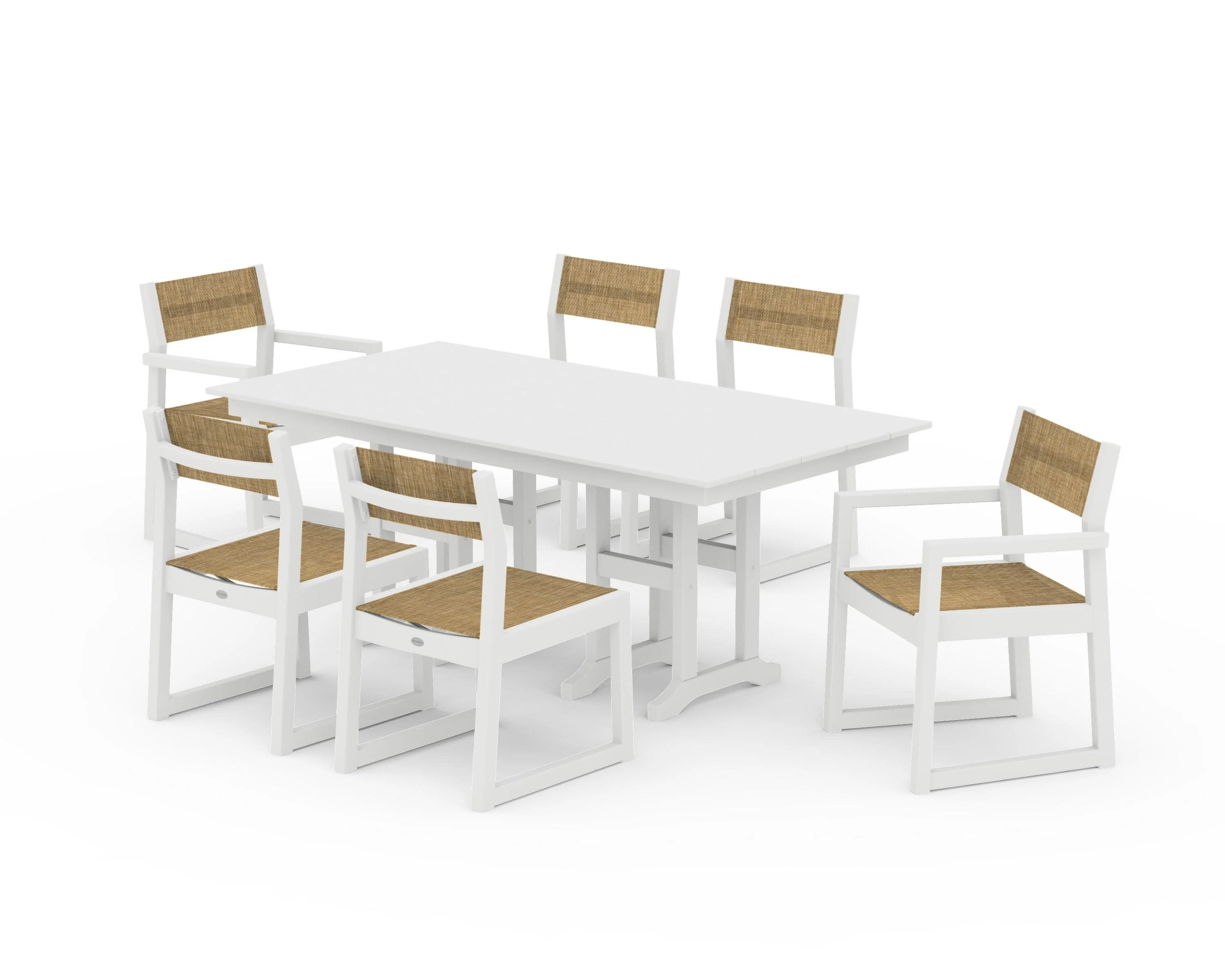 EDGE Sling 7-Piece Farmhouse Dining Set - Image 32