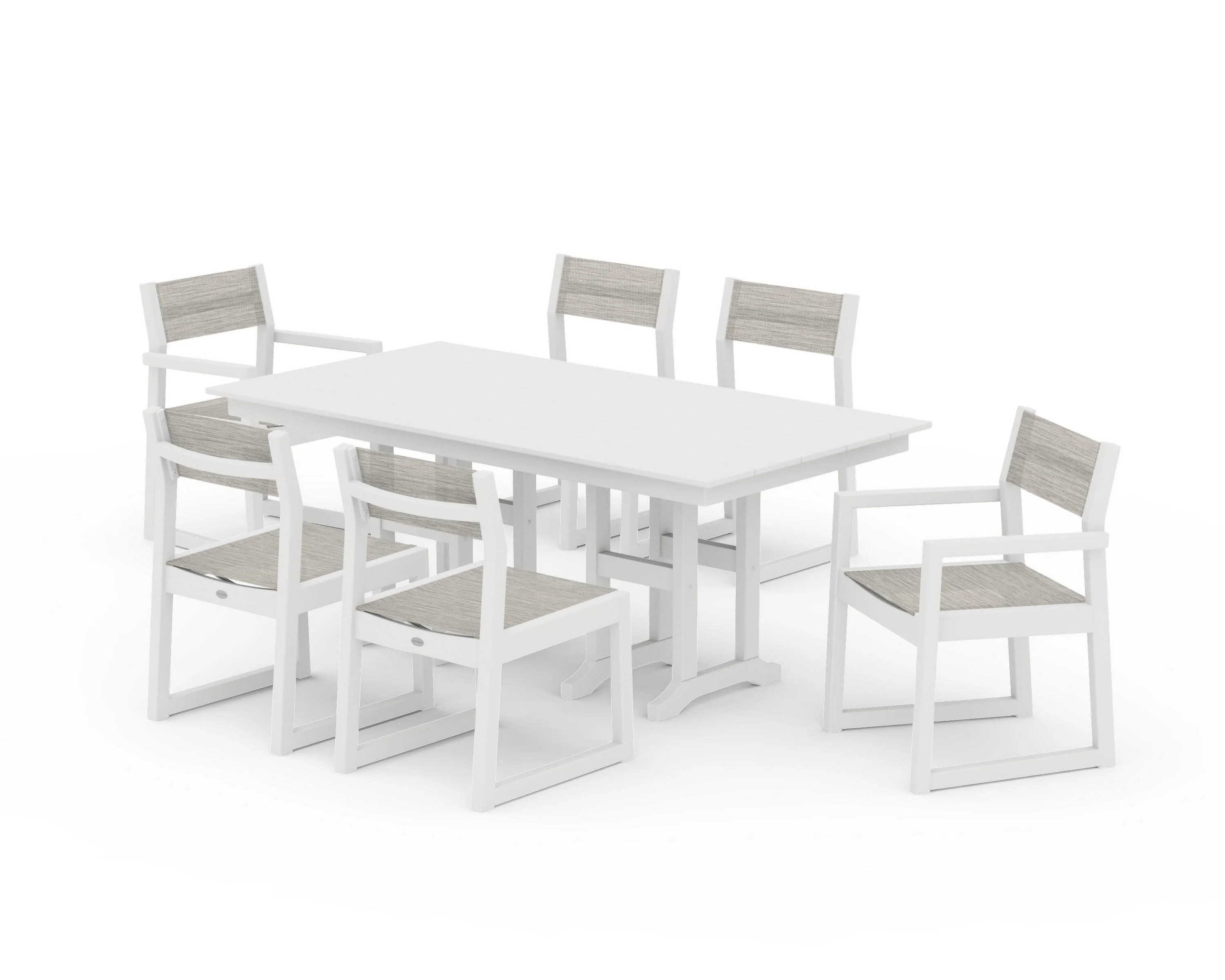 EDGE Sling 7-Piece Farmhouse Dining Set - Image 33