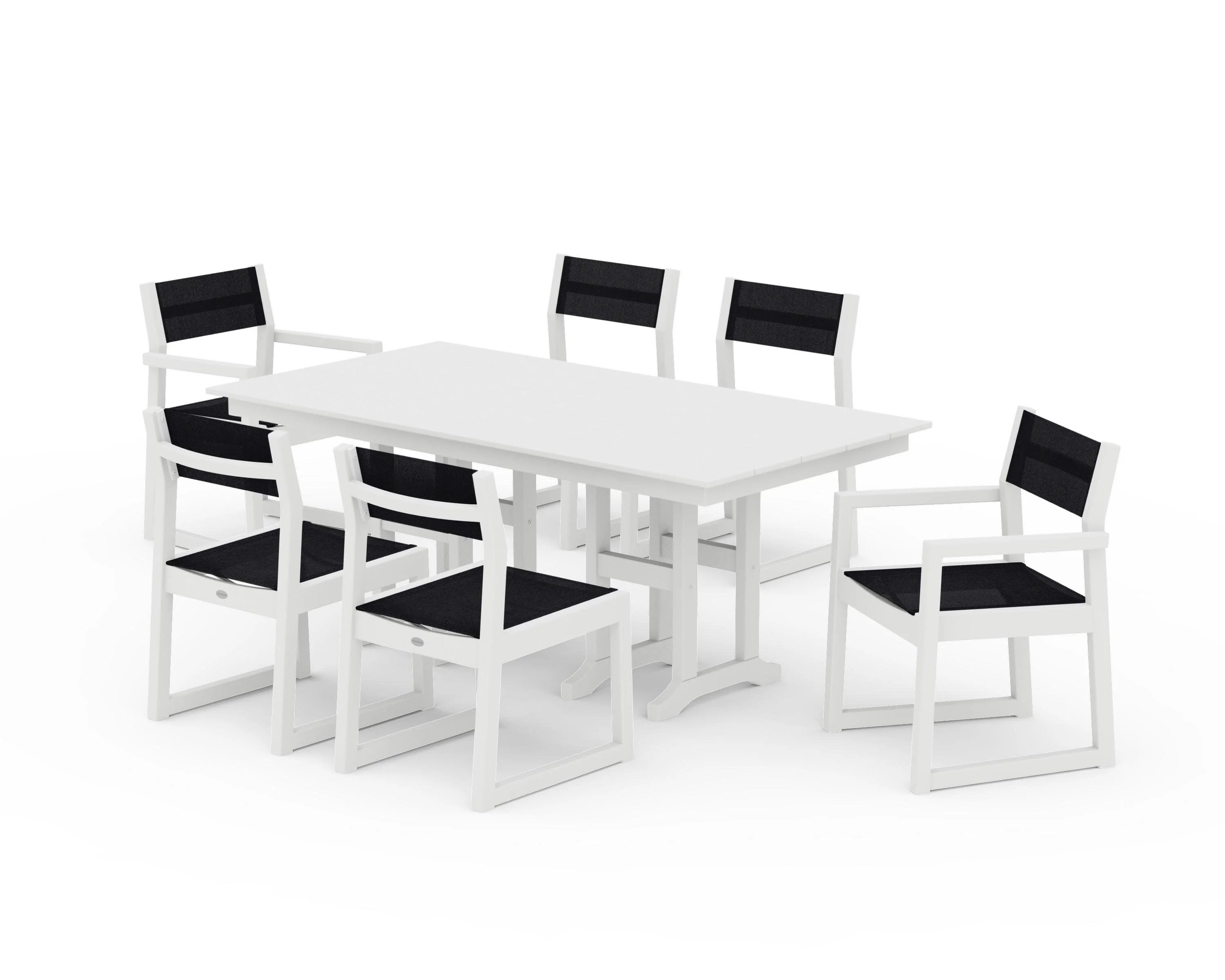 EDGE Sling 7-Piece Farmhouse Dining Set - Image 35