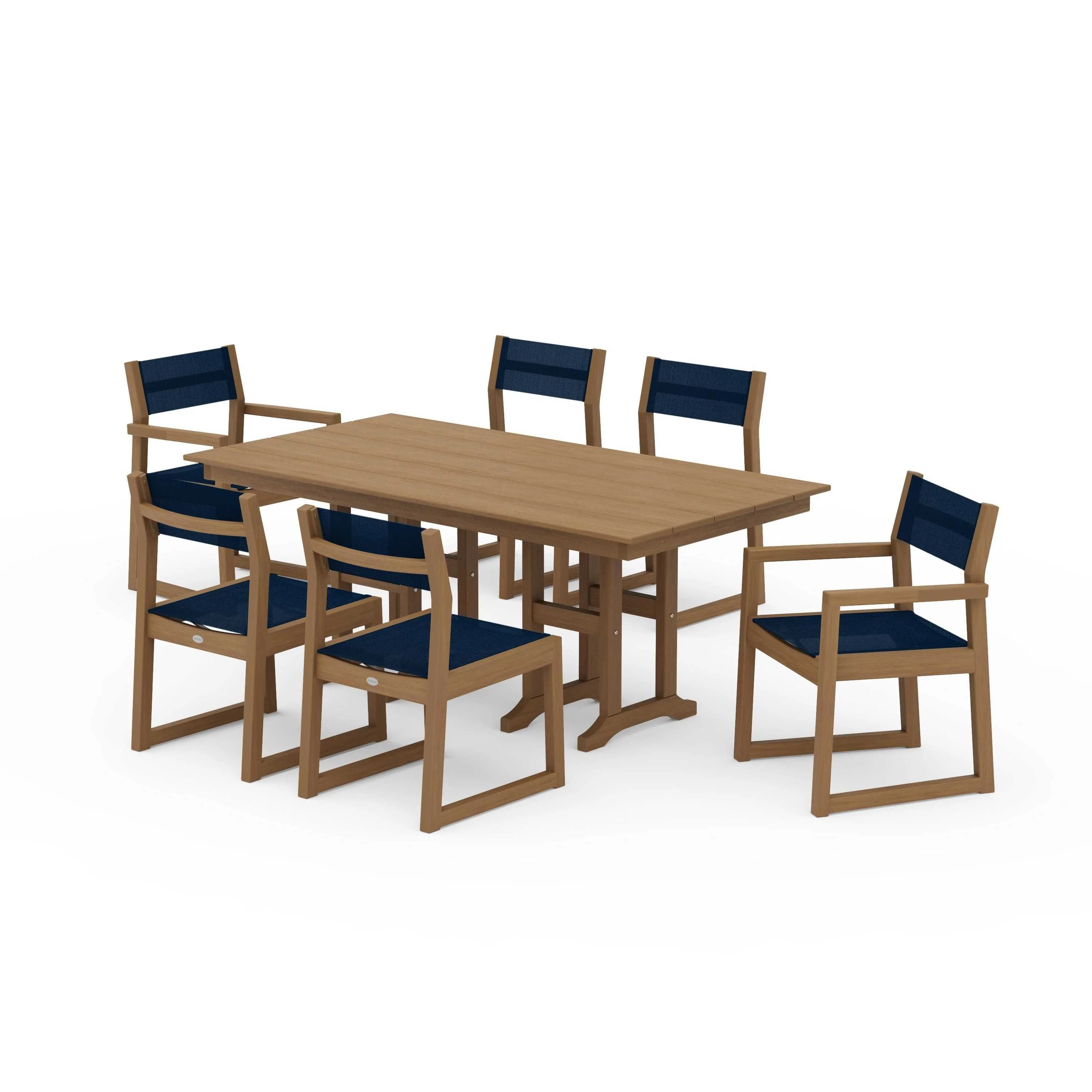 EDGE Sling 7-Piece Farmhouse Dining Set - Image 49