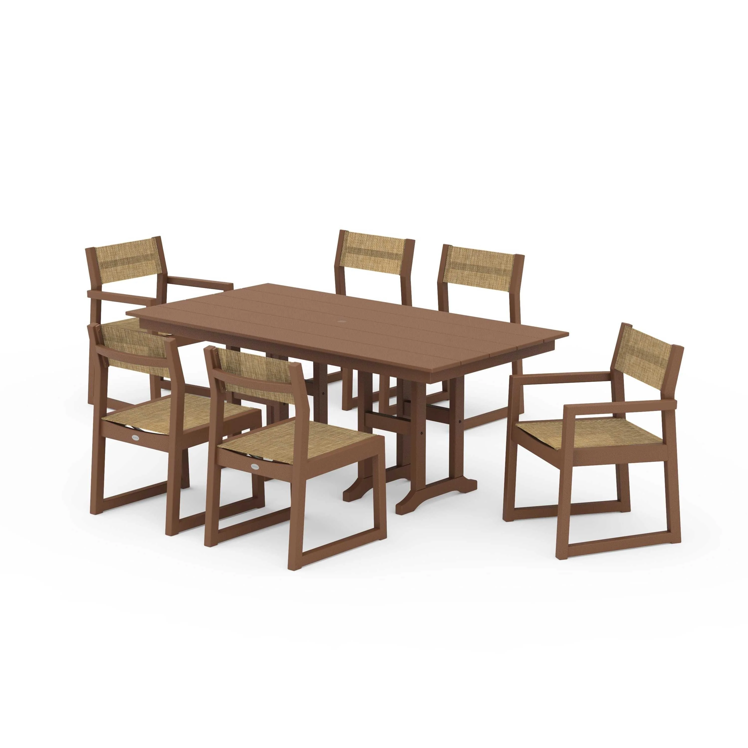 EDGE Sling 7-Piece Farmhouse Dining Set - Image 55