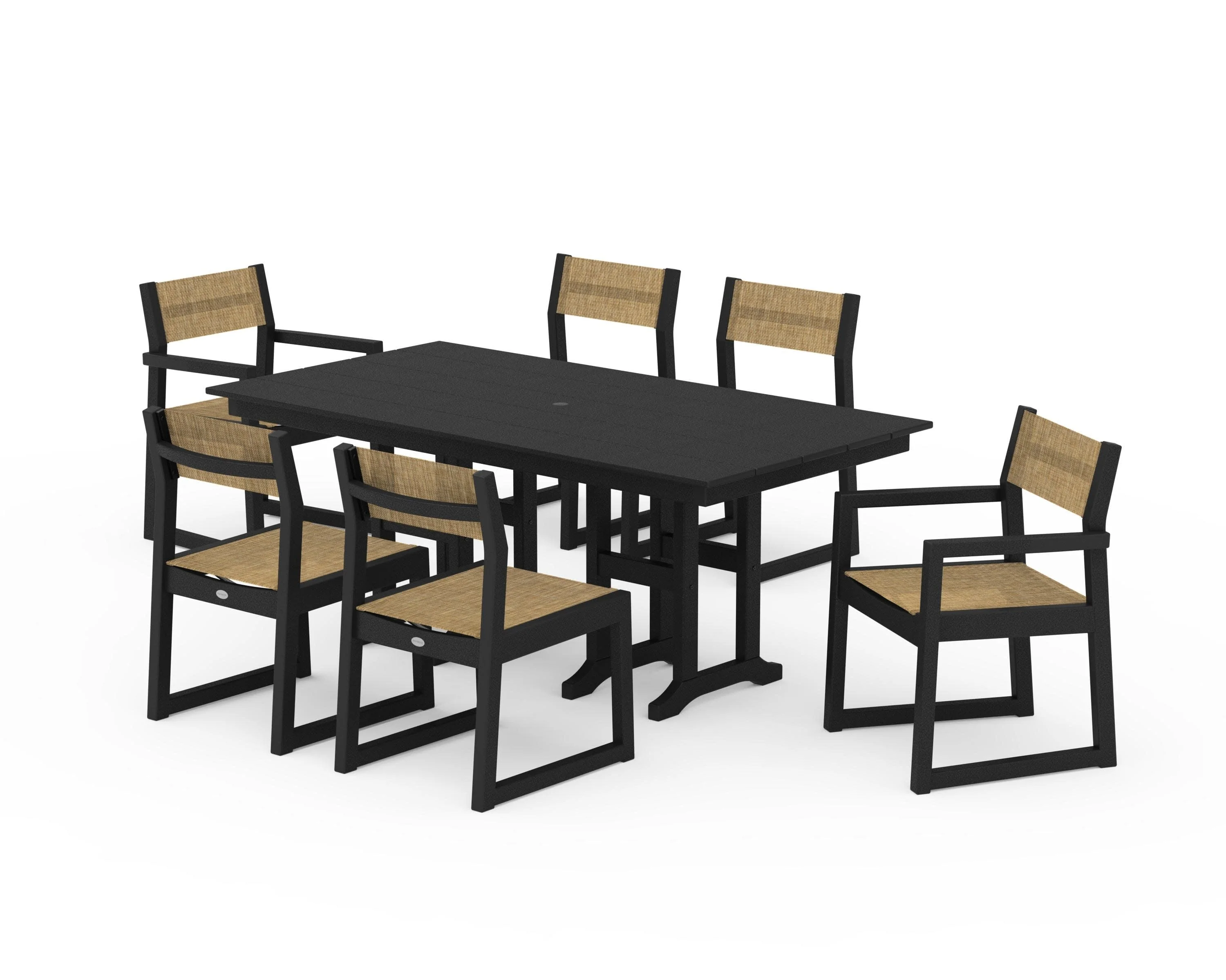 EDGE Sling 7-Piece Farmhouse Dining Set - Image 6