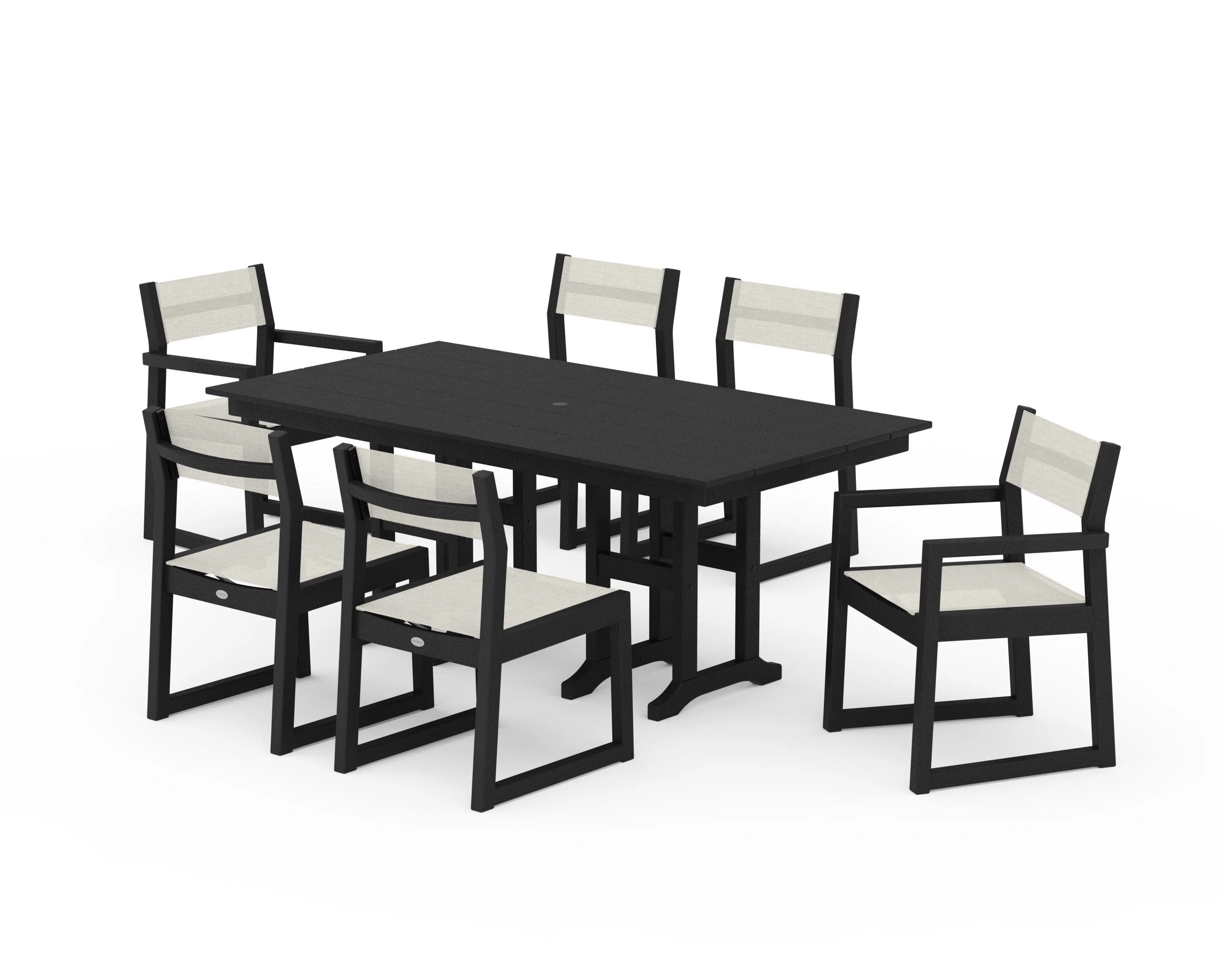 EDGE Sling 7-Piece Farmhouse Dining Set - Image 7