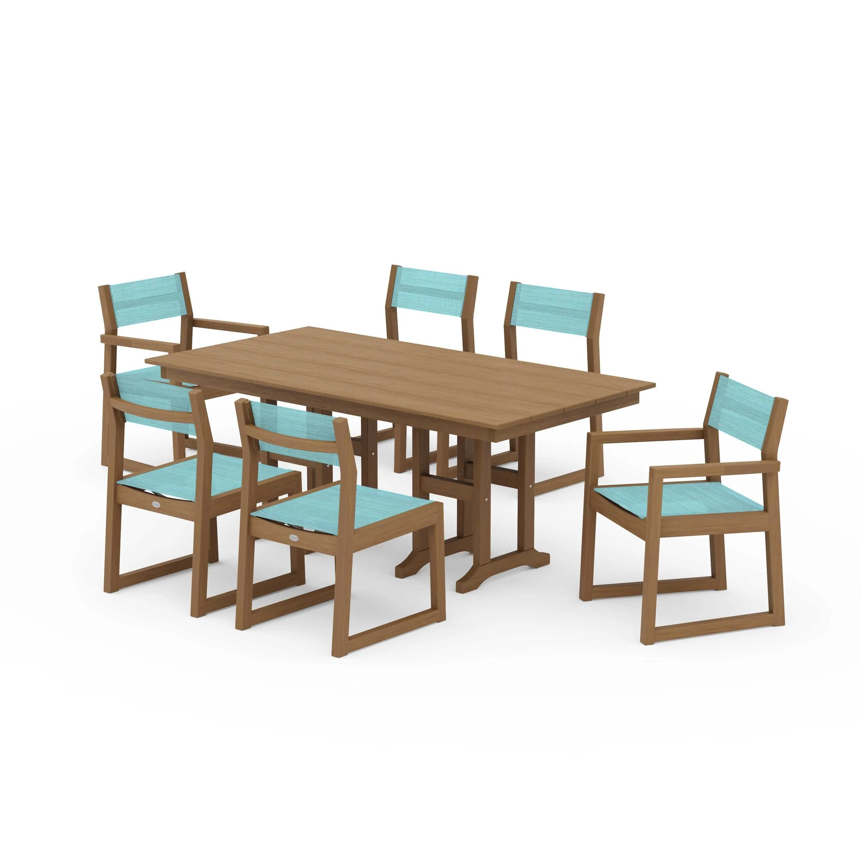 EDGE Sling 7-Piece Farmhouse Dining Set - Image 73