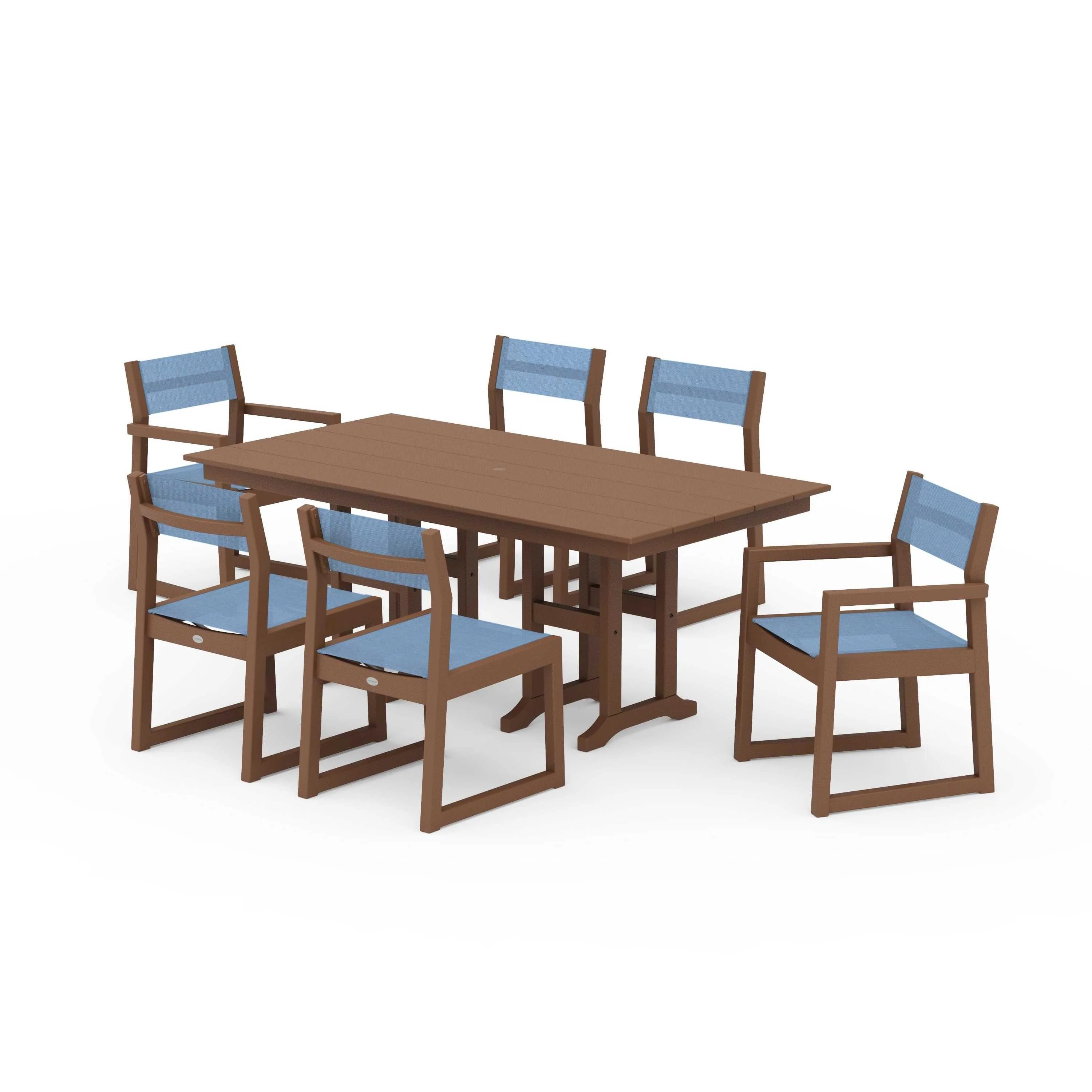 EDGE Sling 7-Piece Farmhouse Dining Set - Image 76