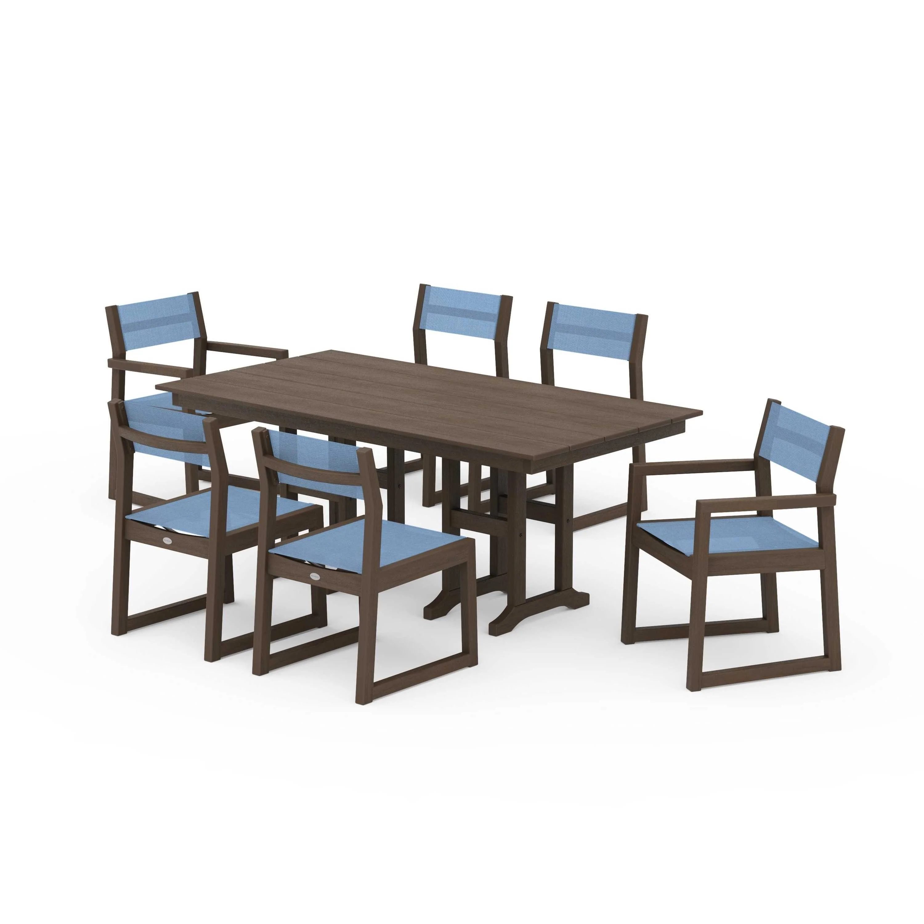 EDGE Sling 7-Piece Farmhouse Dining Set - Image 77