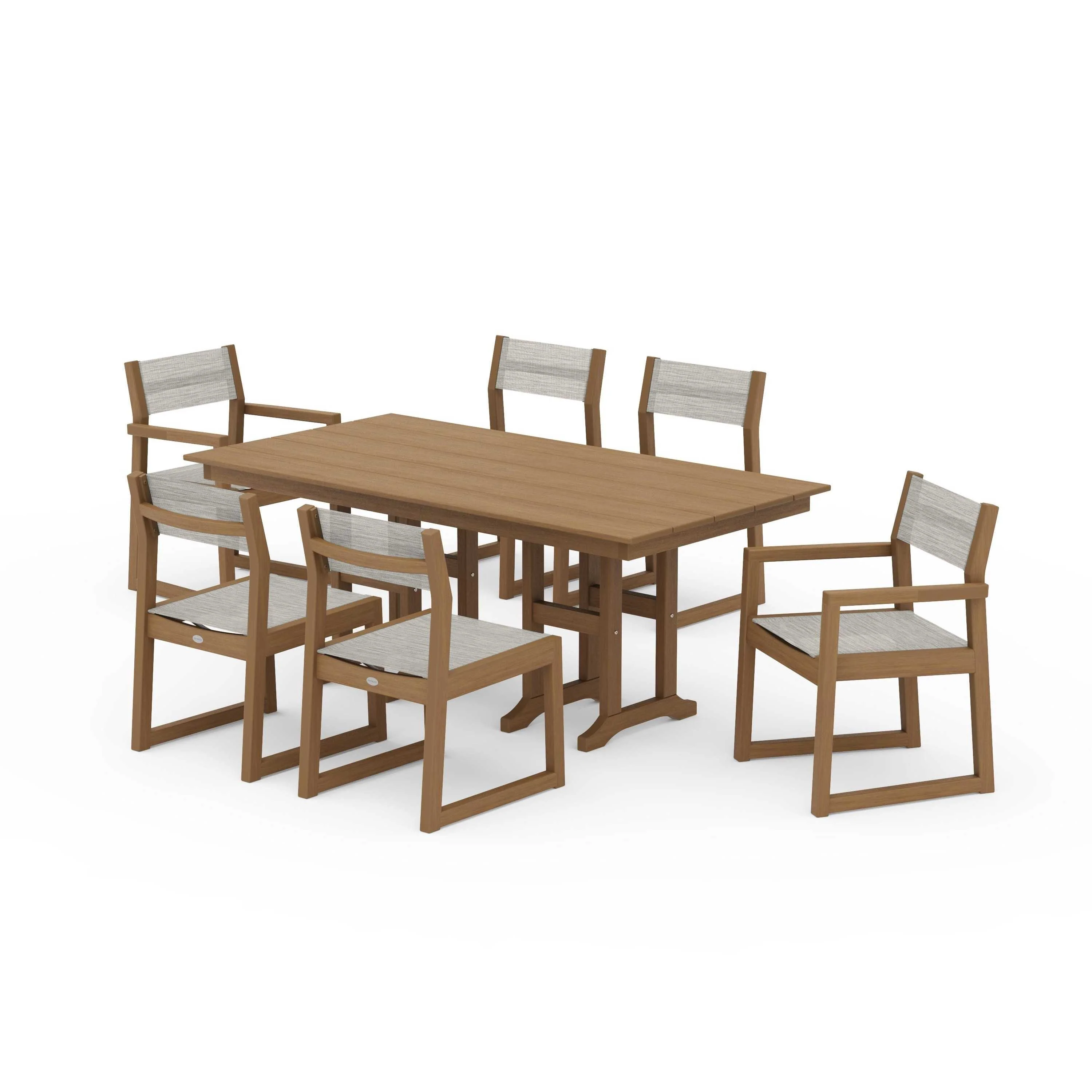 EDGE Sling 7-Piece Farmhouse Dining Set - Image 85