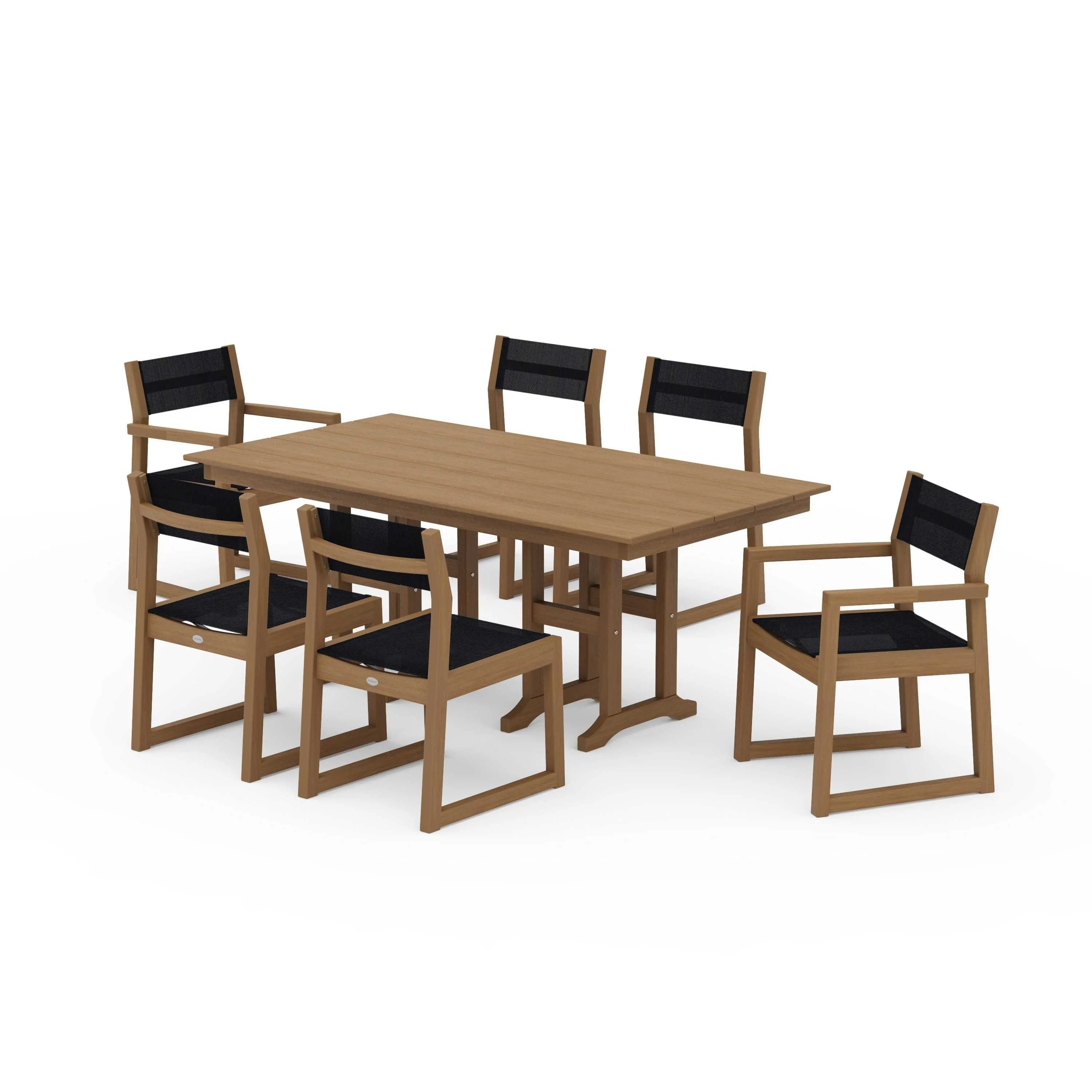 EDGE Sling 7-Piece Farmhouse Dining Set - Image 86