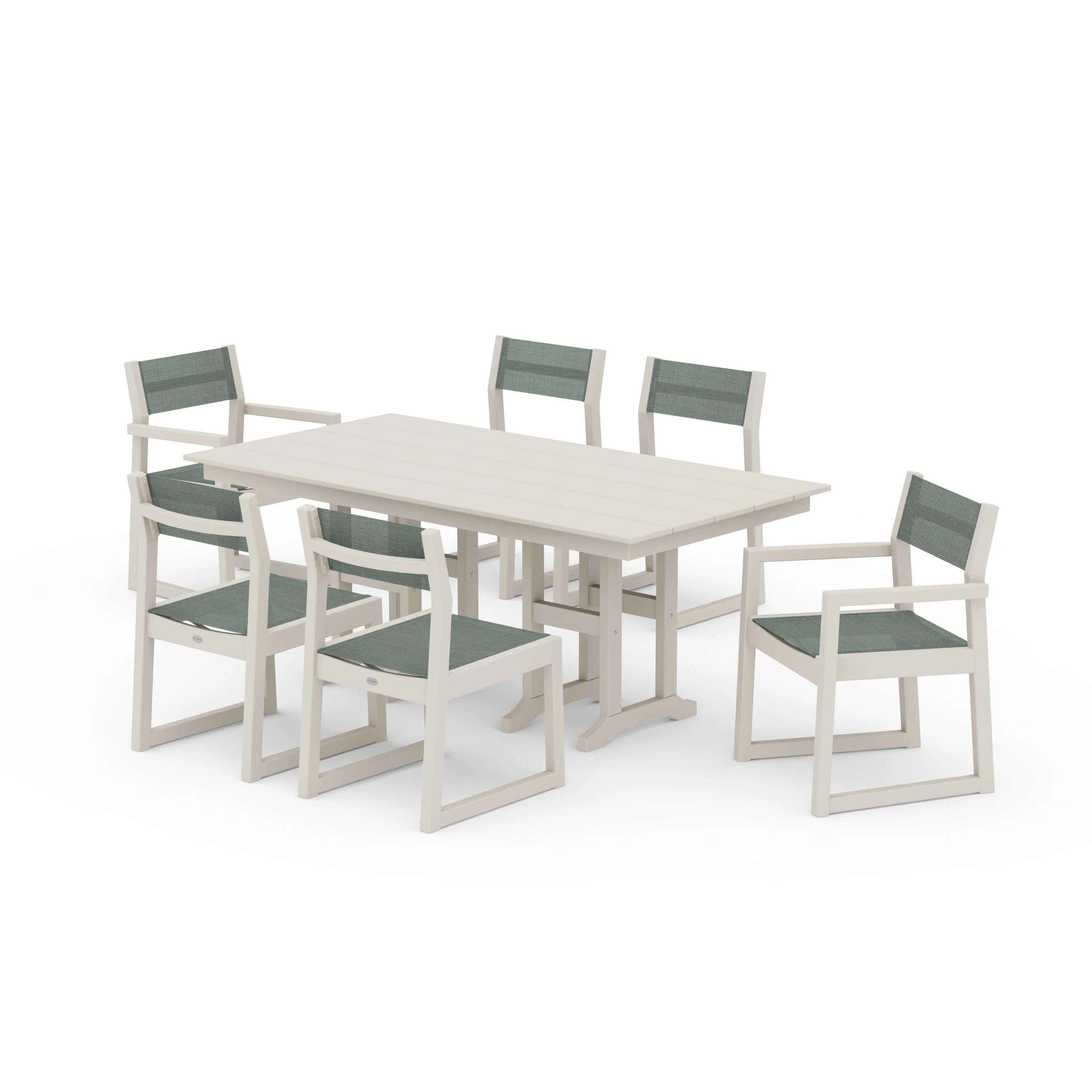 EDGE Sling 7-Piece Farmhouse Dining Set - Image 89