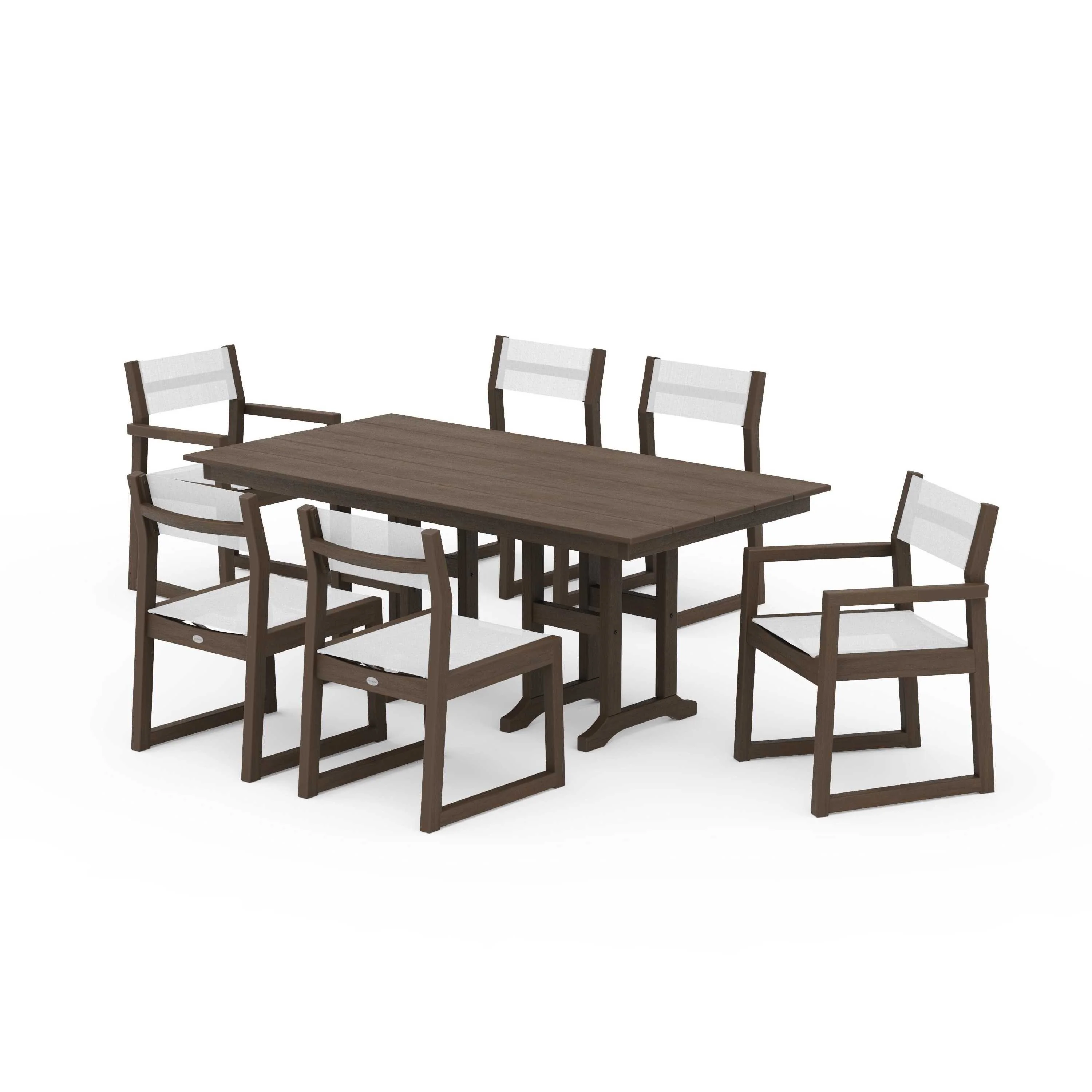 EDGE Sling 7-Piece Farmhouse Dining Set - Image 96