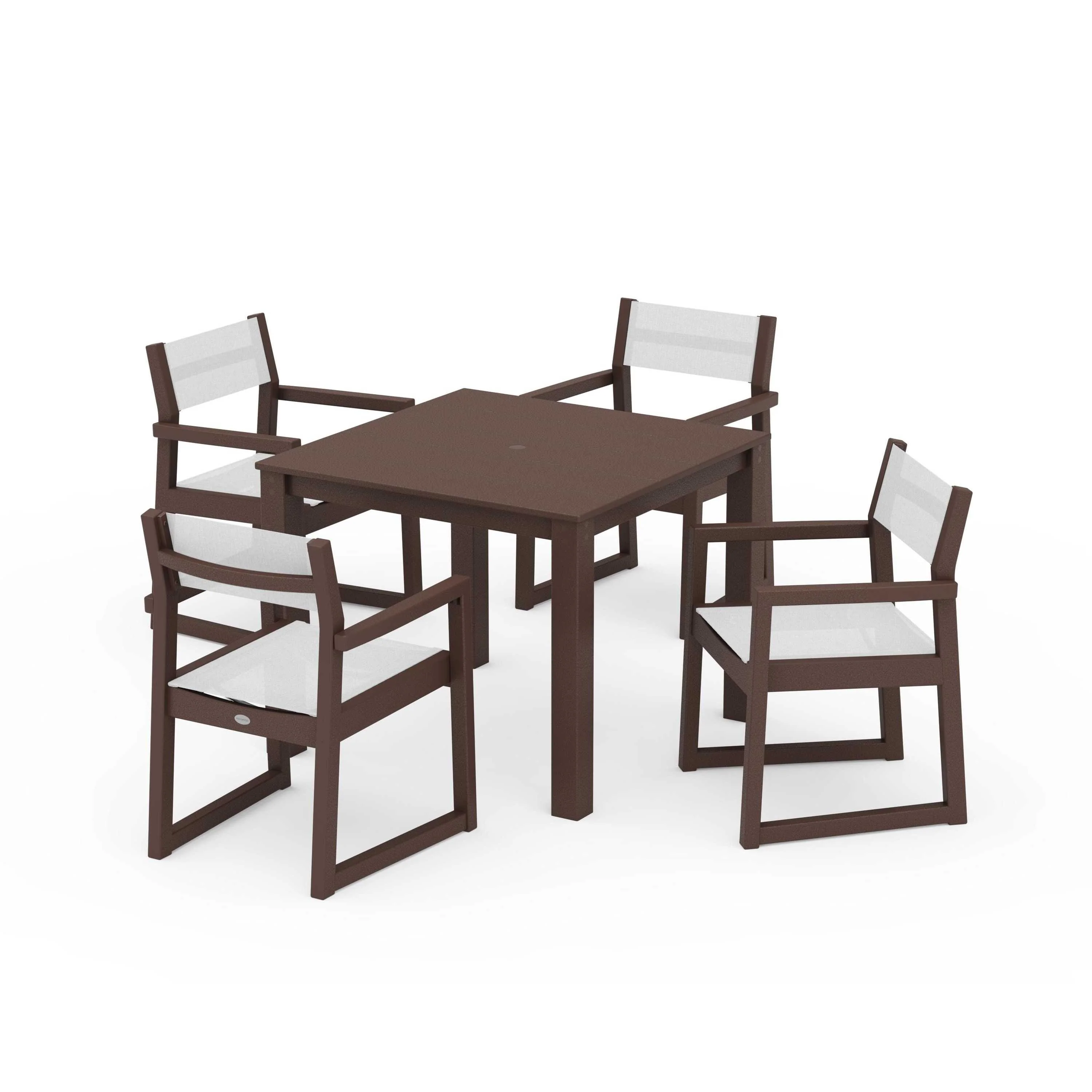 EDGE Sling Arm Chair 5-Piece Parsons Dining Set - Image 48