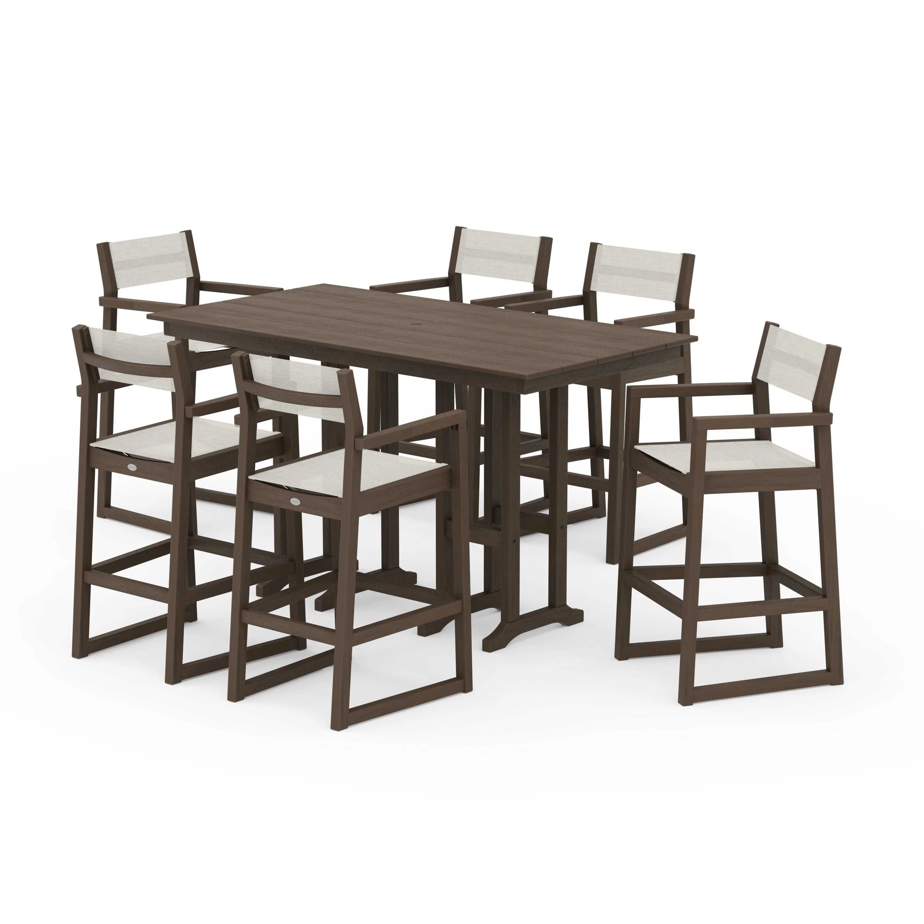 EDGE Sling Arm Chair 7-Piece Farmhouse Bar Set - Image 127