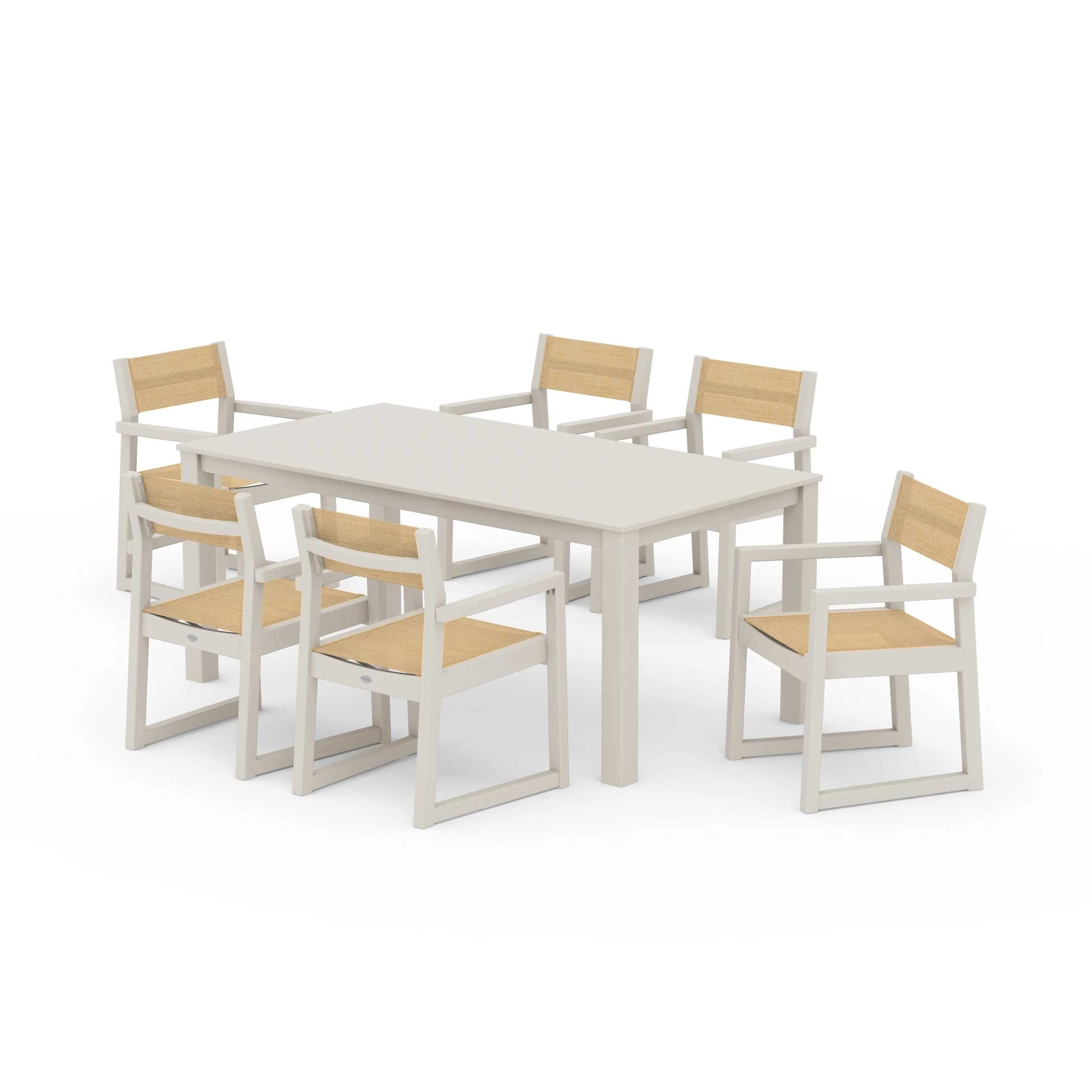 EDGE Sling Arm Chair 7-Piece Parsons Dining Set - Image 111