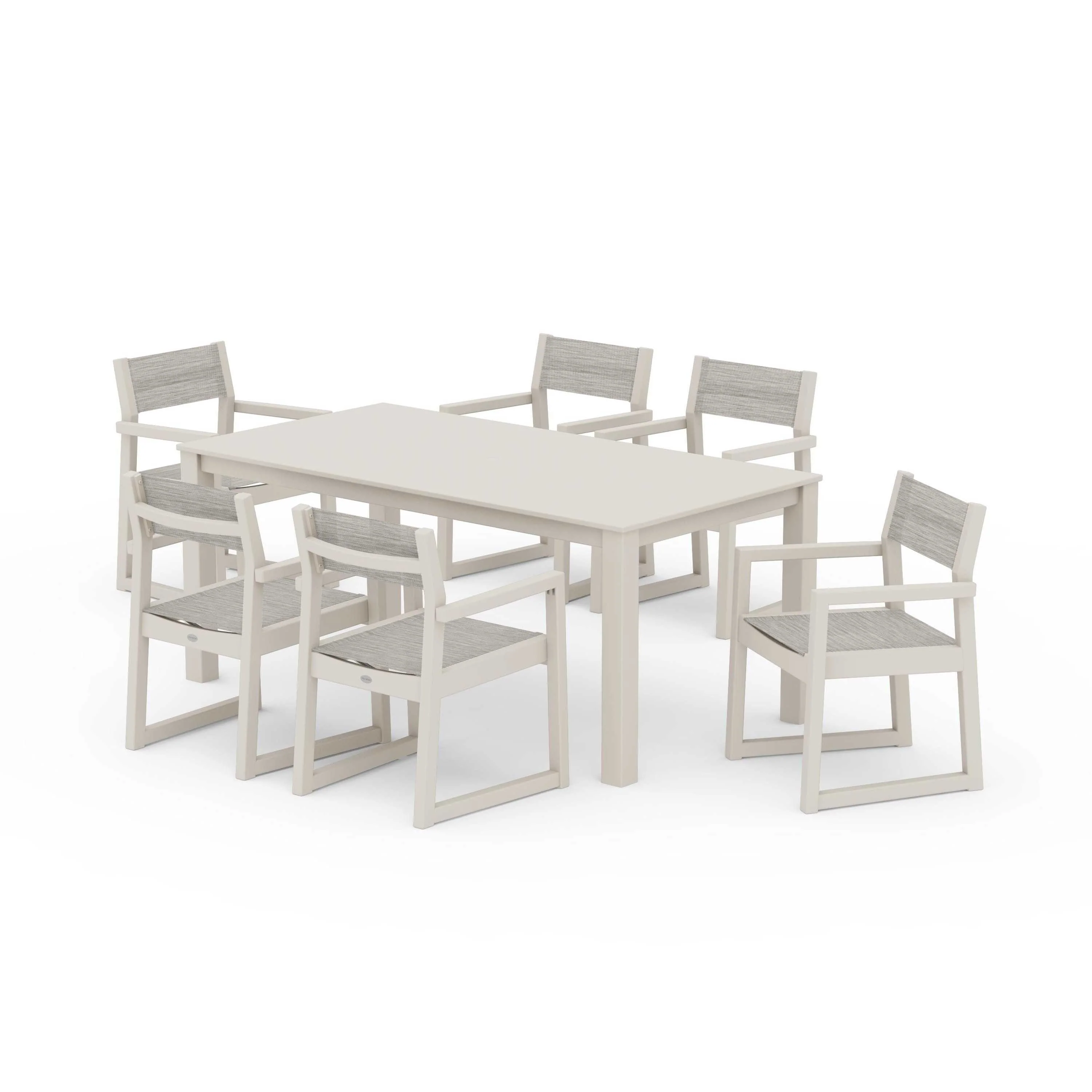 EDGE Sling Arm Chair 7-Piece Parsons Dining Set - Image 116