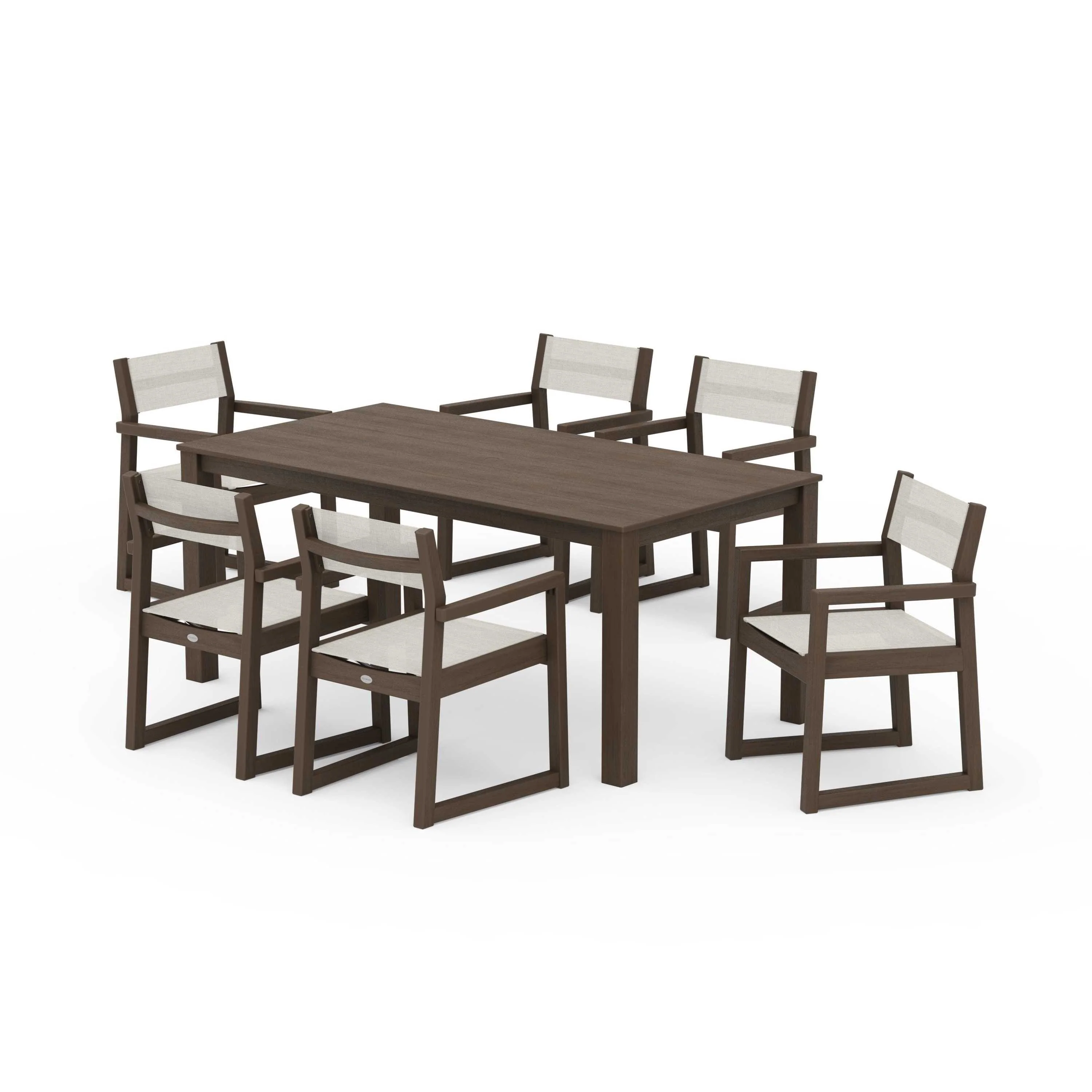 EDGE Sling Arm Chair 7-Piece Parsons Dining Set - Image 117
