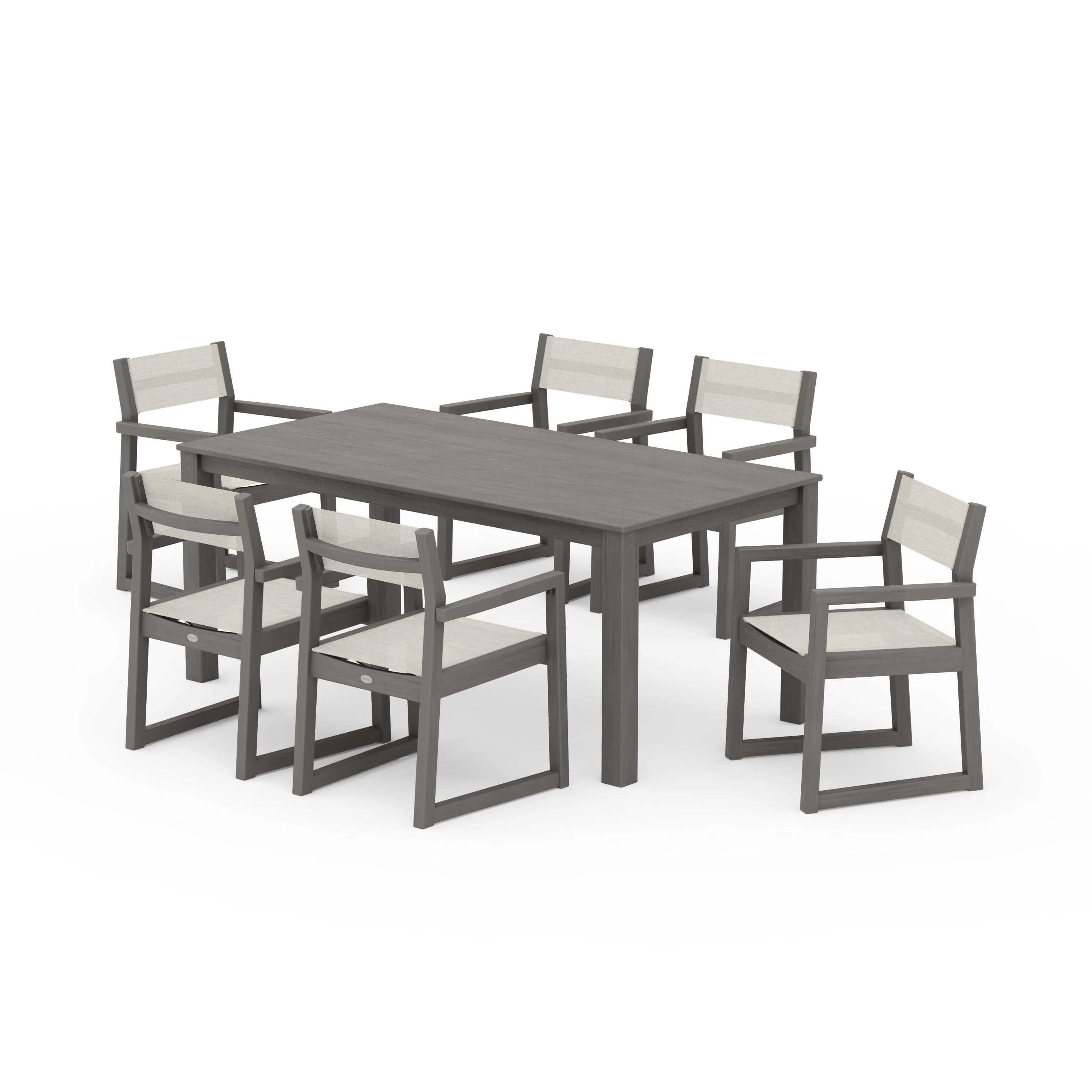EDGE Sling Arm Chair 7-Piece Parsons Dining Set - Image 118