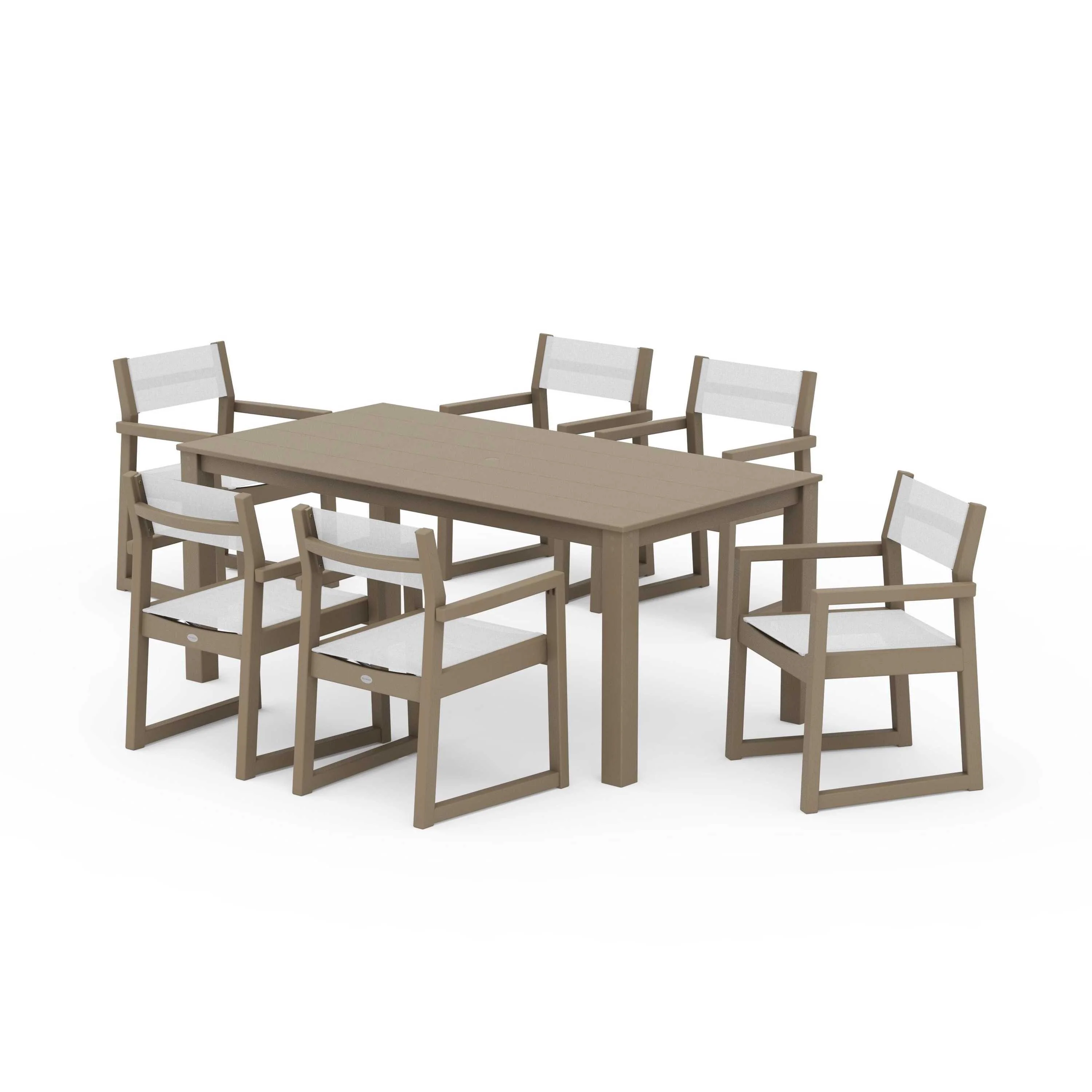 EDGE Sling Arm Chair 7-Piece Parsons Dining Set - Image 81