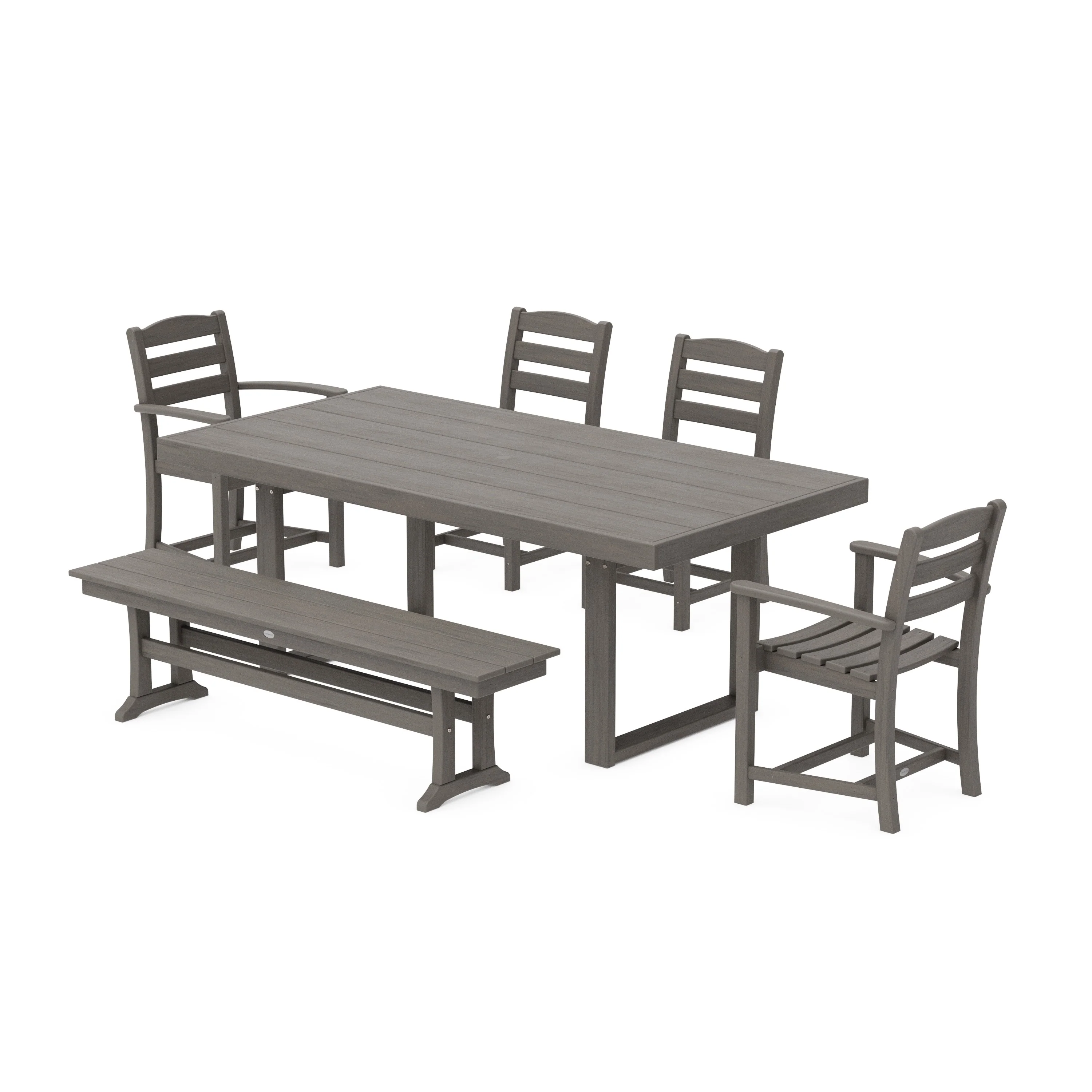 La Casa Café 6-Piece Dining Set with Bench - Image 10