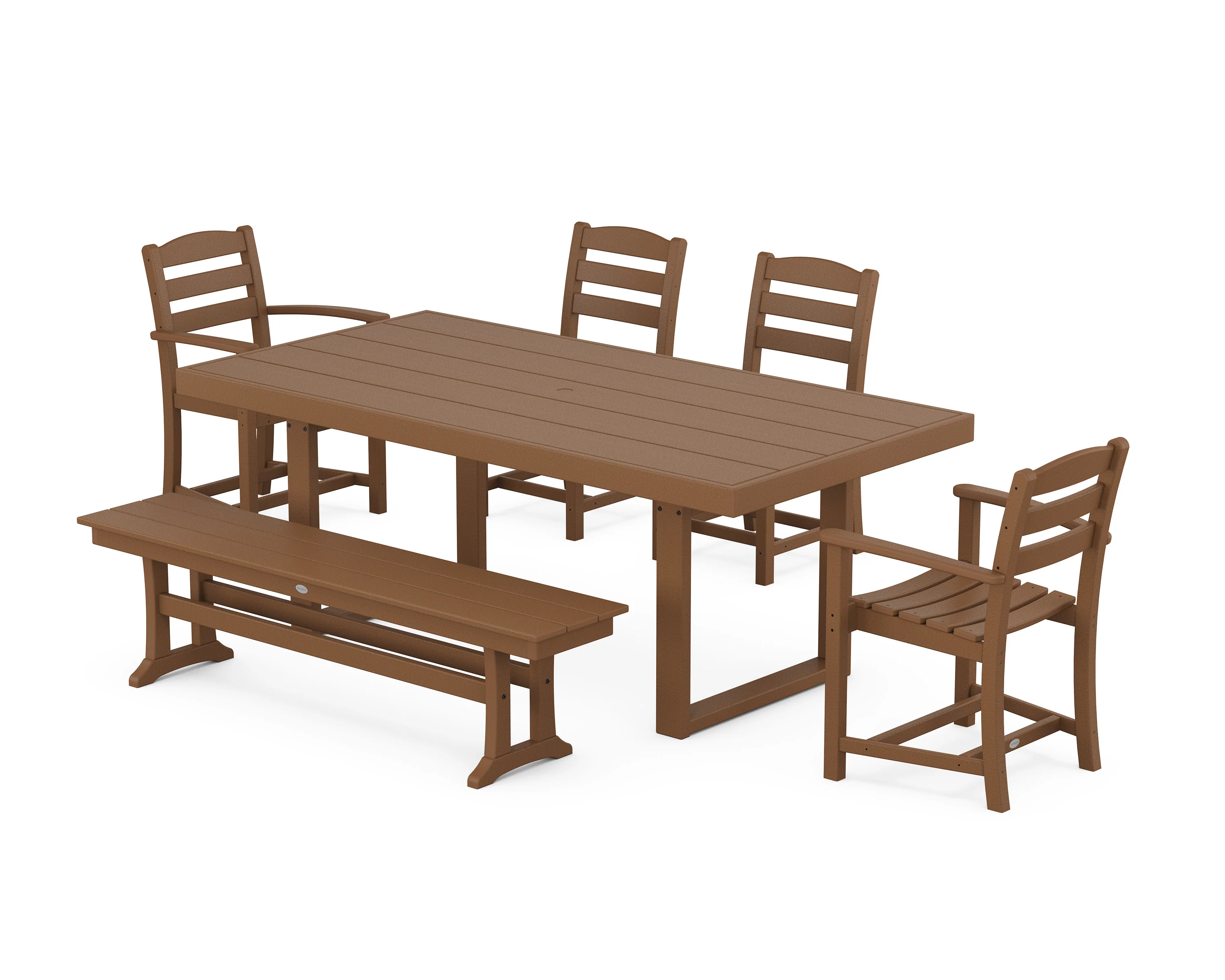 La Casa Café 6-Piece Dining Set with Bench - Image 6