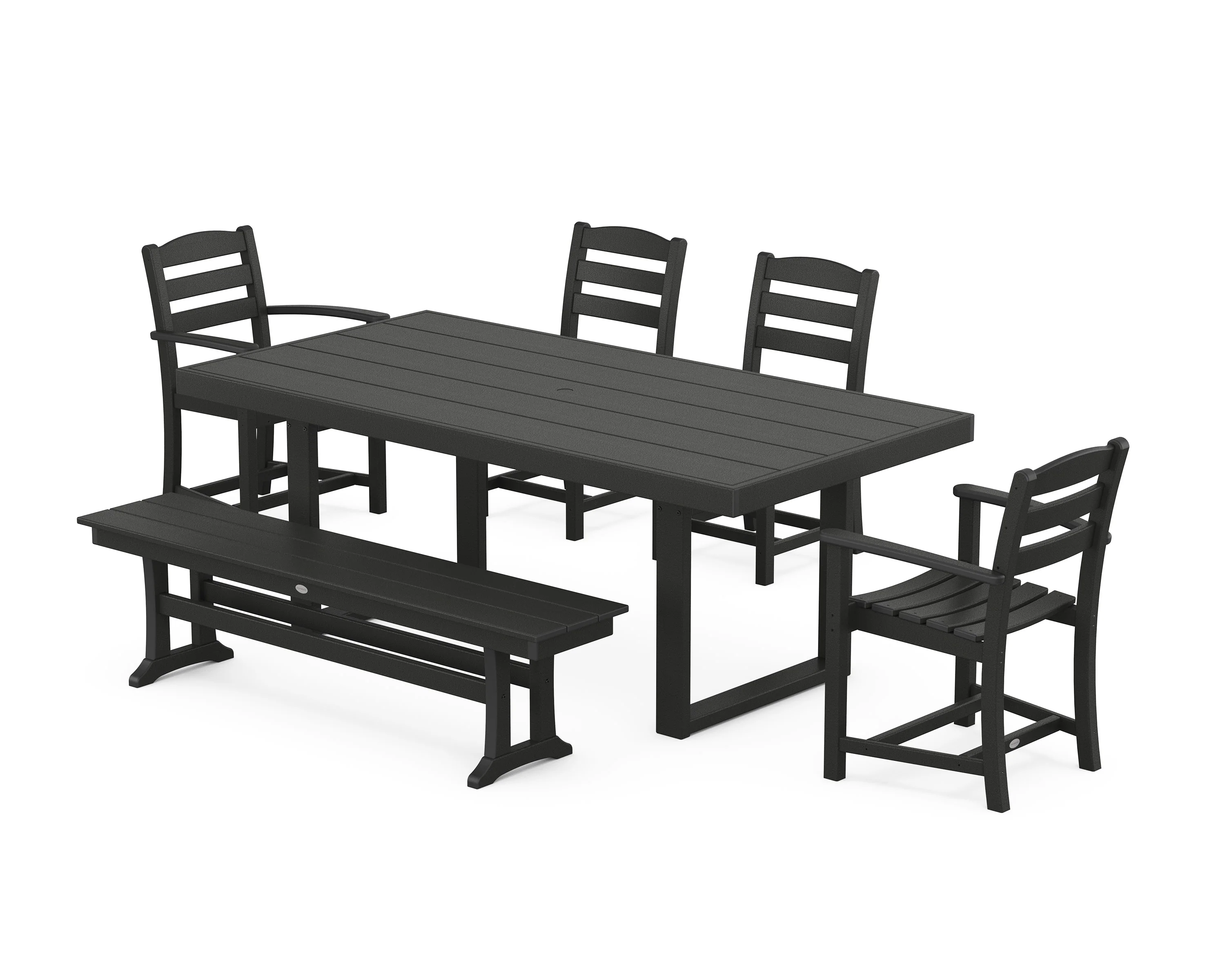 La Casa Café 6-Piece Dining Set with Bench - Image 8