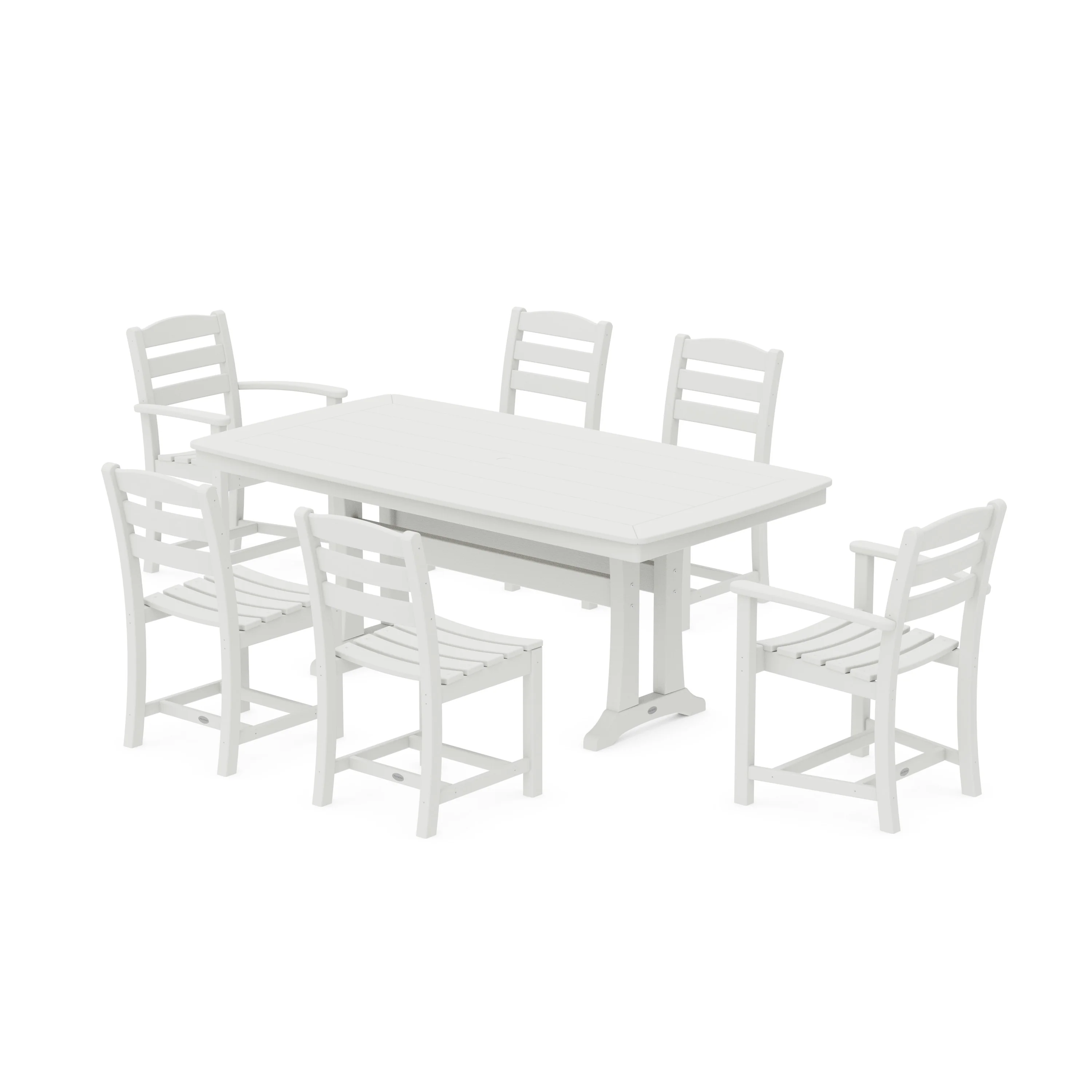 La Casa Café 7-Piece Dining Set with Trestle Legs - Image 15